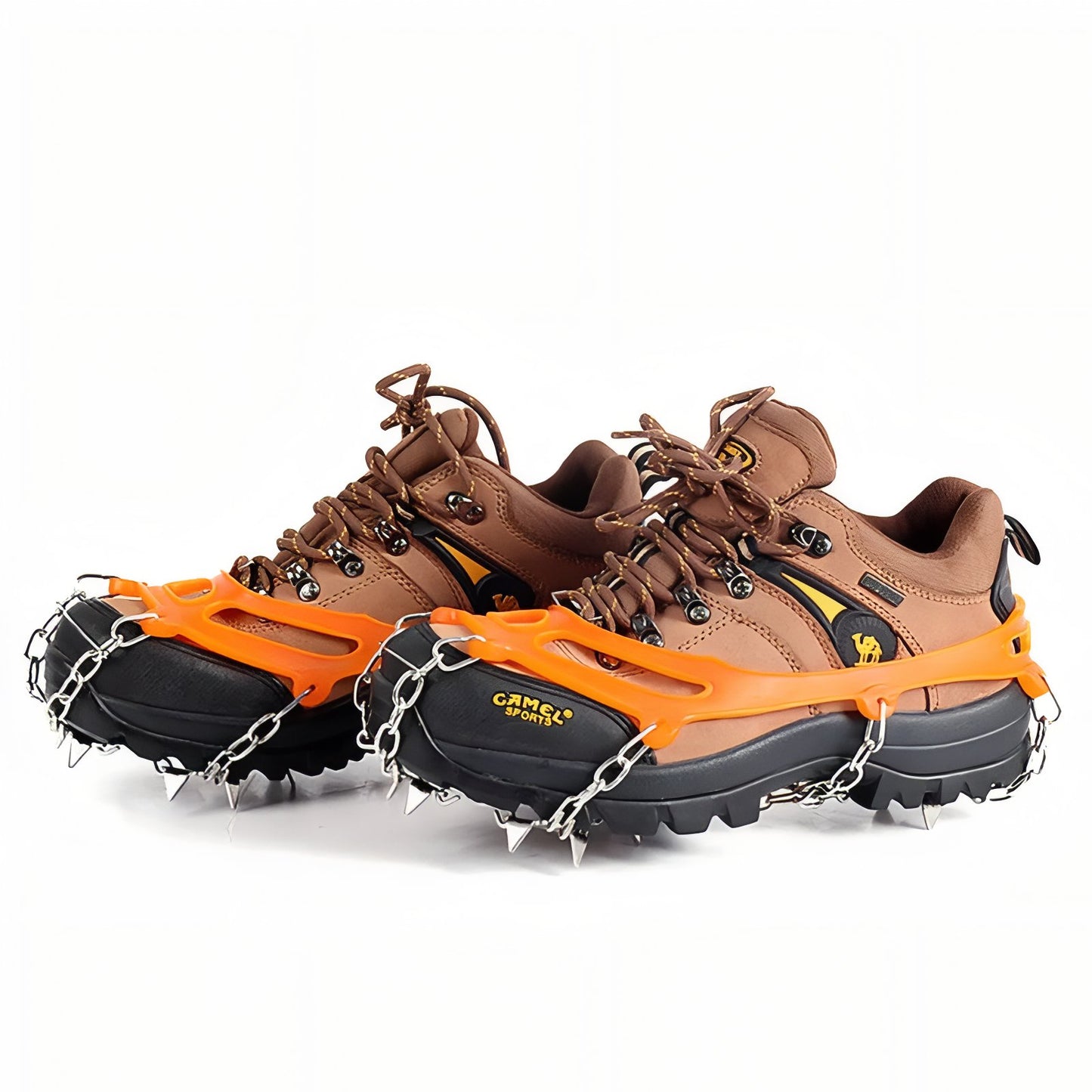 Crampons Pour Randonnée Hiver 10 Dents - Orange - 36-45