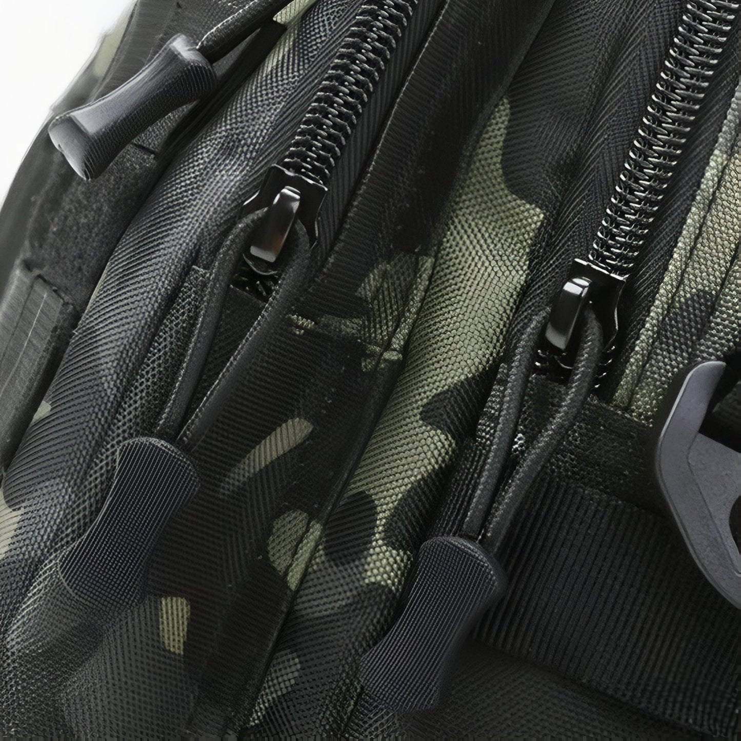 Sac Bandoulière Homme Militaire gros plan fermeture zippée - Kaki - Noir Camouflage - Noir - Vert Foncé Camouflage