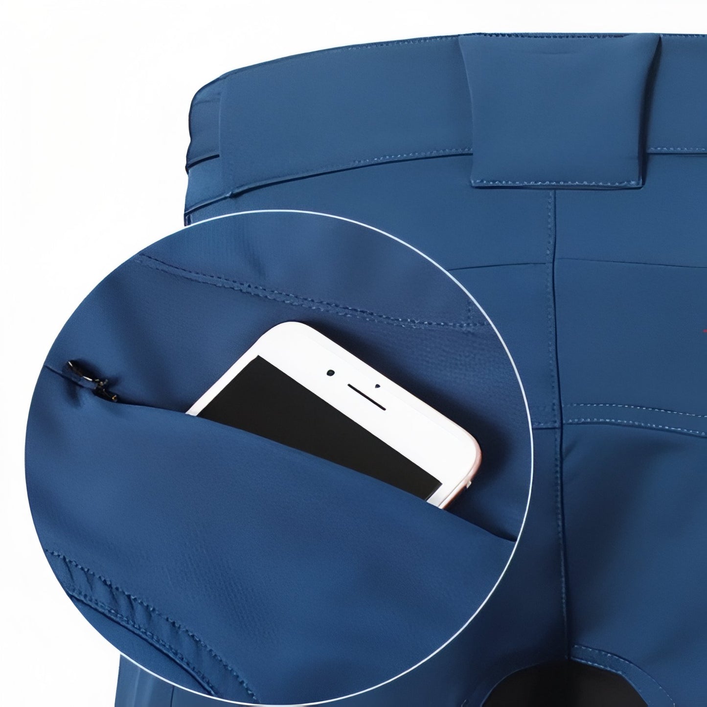 Bermuda À Zip de Randonnée gros plan poche zippée - Gris Foncé - Bleu Marine - Noir - Bleu Ciel - Vert - Bordeaux - Orange