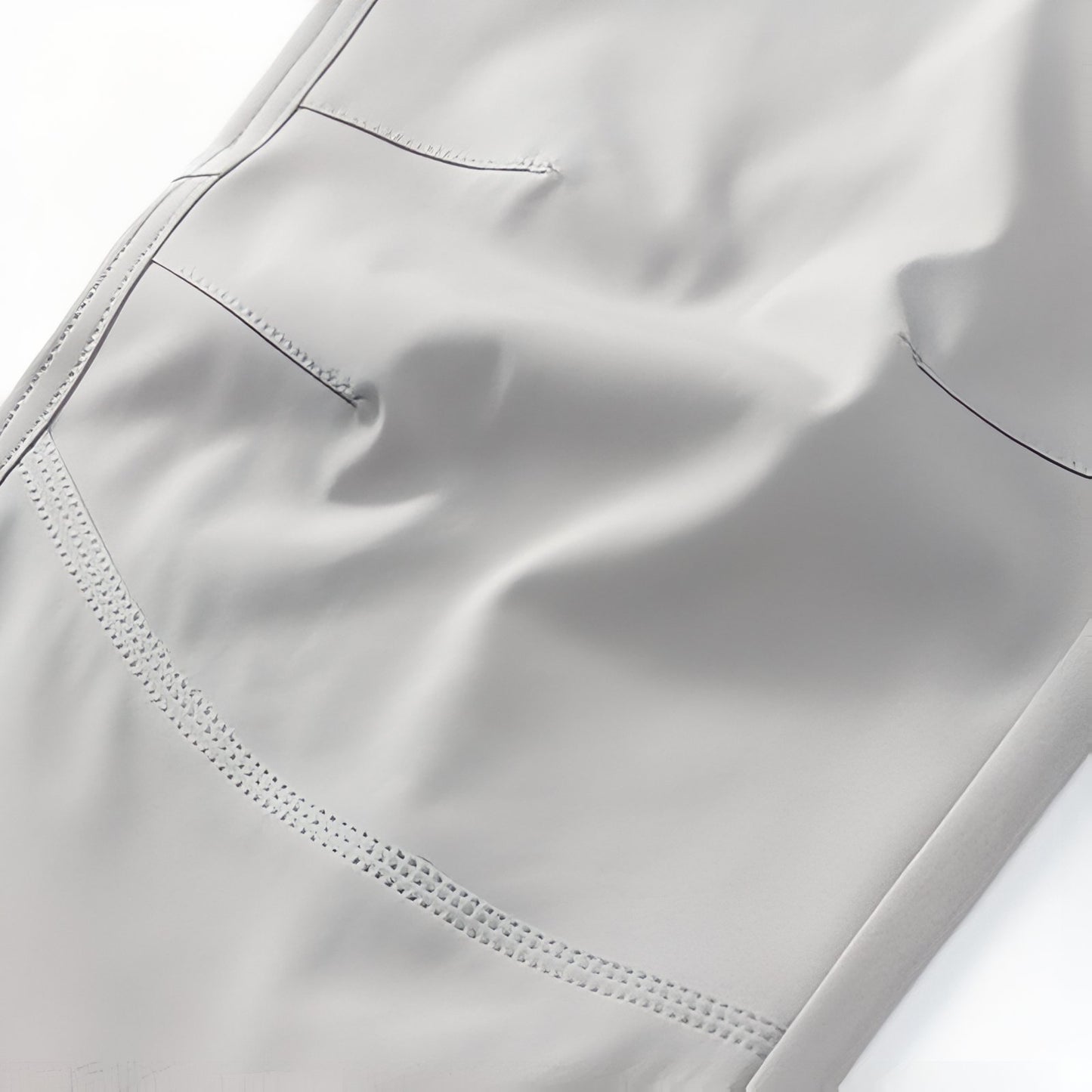 Pantalon Léger Randonnée Homme gros plan sur tissu - Gris Clair - Noir Profond - Gris Foncé