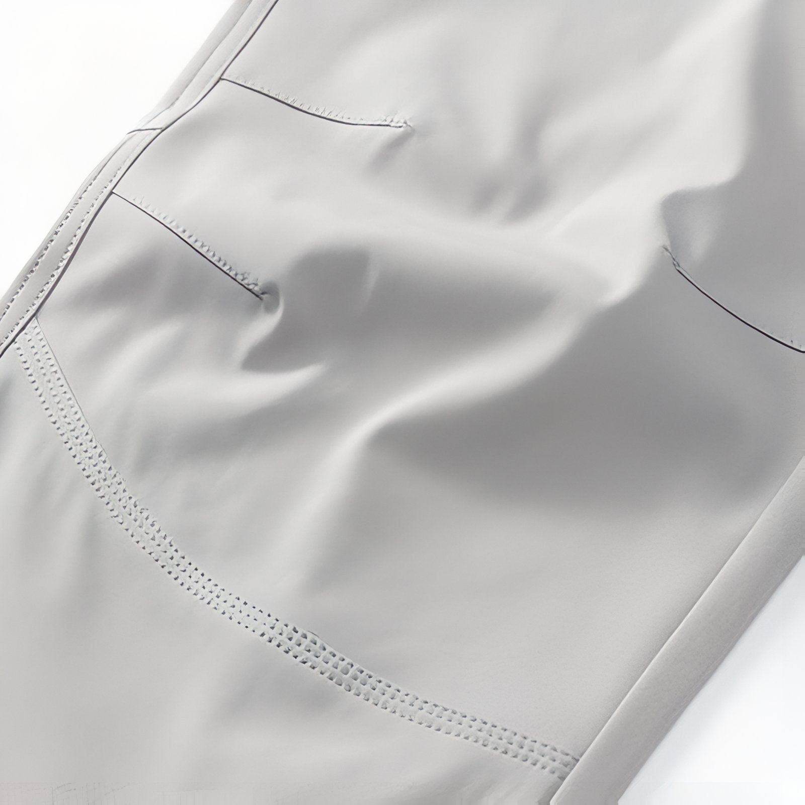 Pantalon Léger Randonnée Homme gros plan sur tissu - Gris Clair - Noir Profond - Gris Foncé