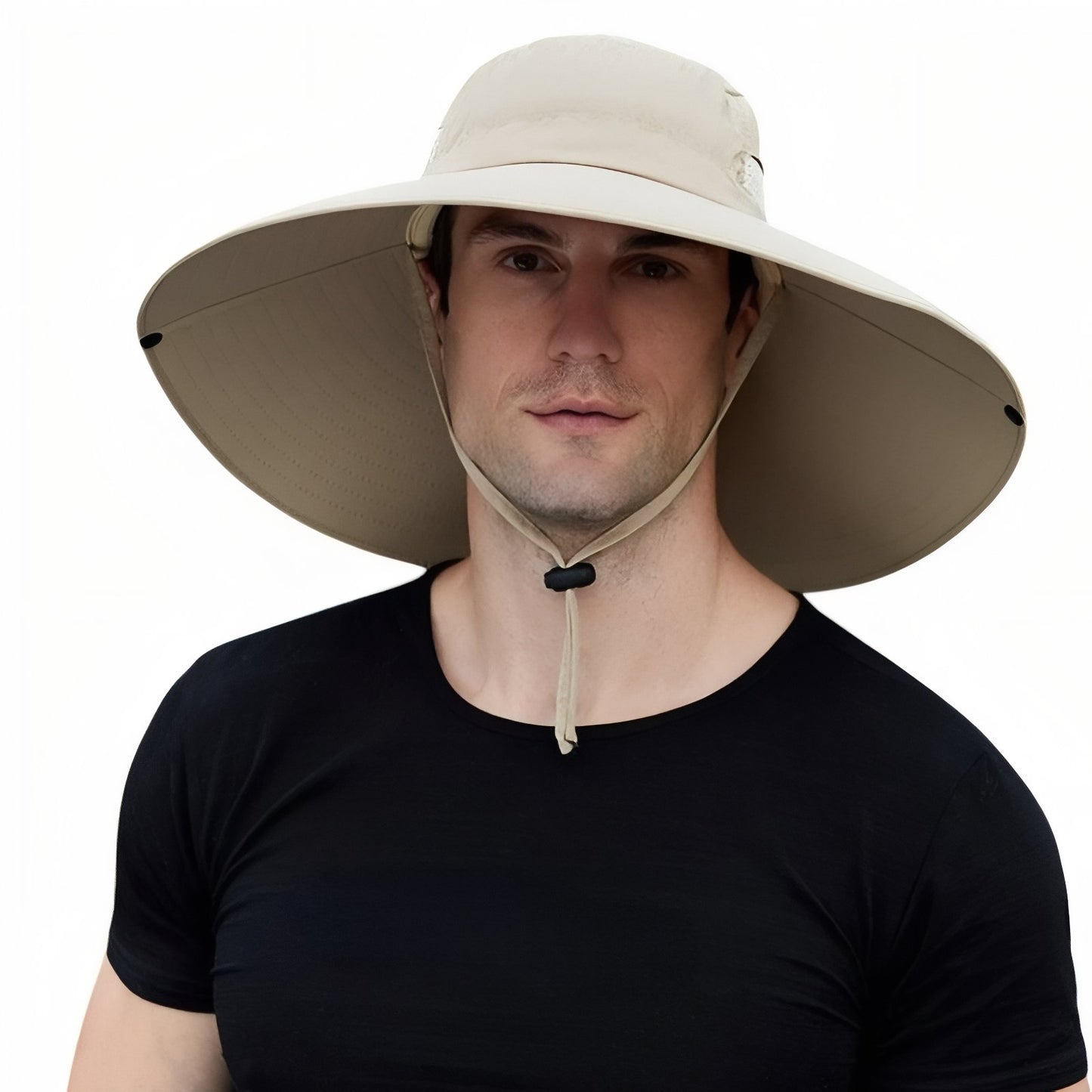 Chapeau Randonnée Anti-UV Homme - Beige - 56-60cm