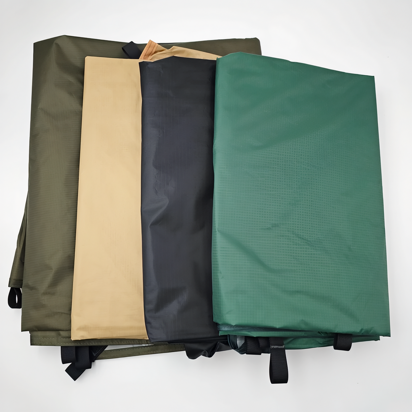 Bâche de Randonnée quatre articles alignés - Vert Militaire - Vert - Noir - Beige