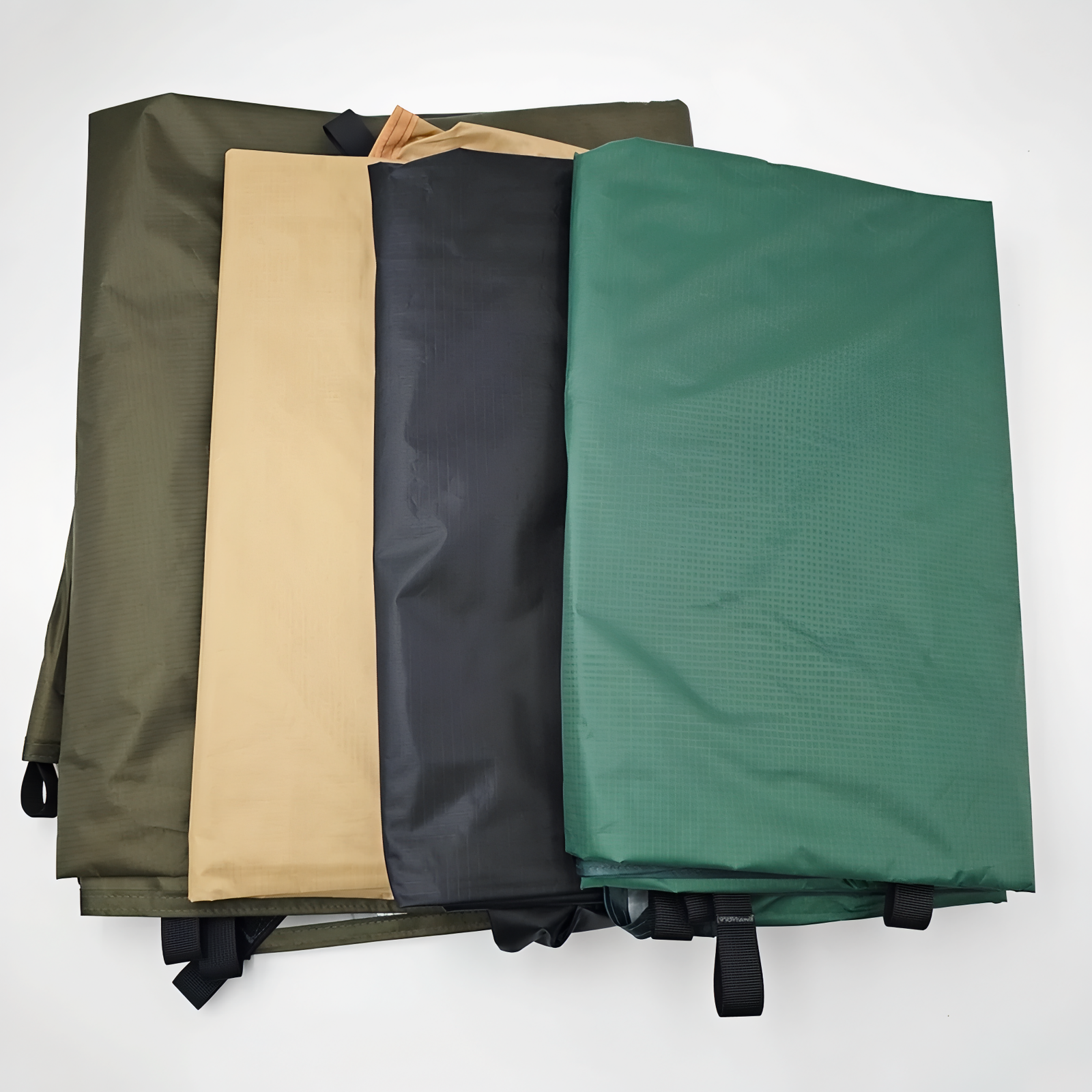 Bâche de Randonnée quatre articles alignés - Vert Militaire - Vert - Noir - Beige