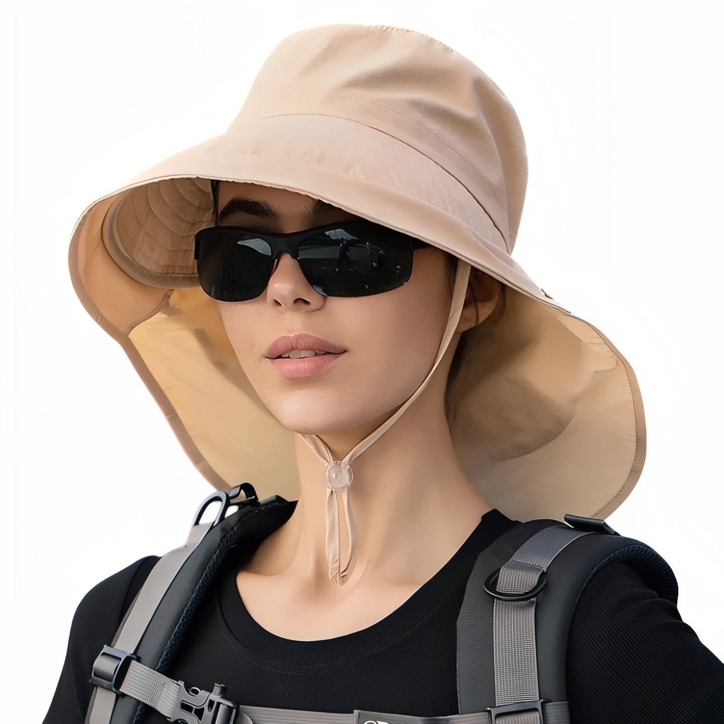 Chapeau Soleil Randonnée Femme - Beige - 56-58cm
