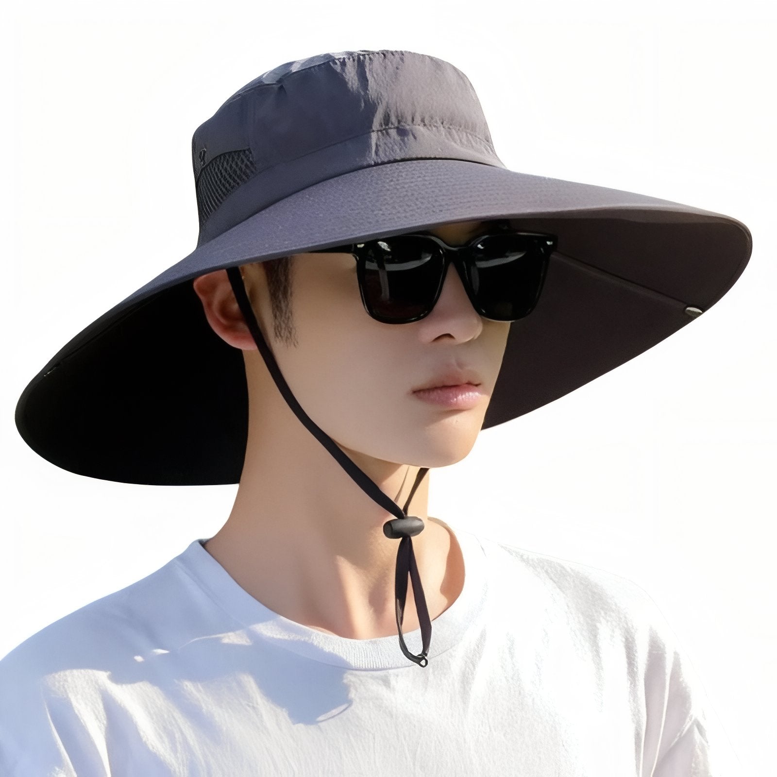 Chapeau Randonnée Anti-UV Homme - Gris - 56-60cm