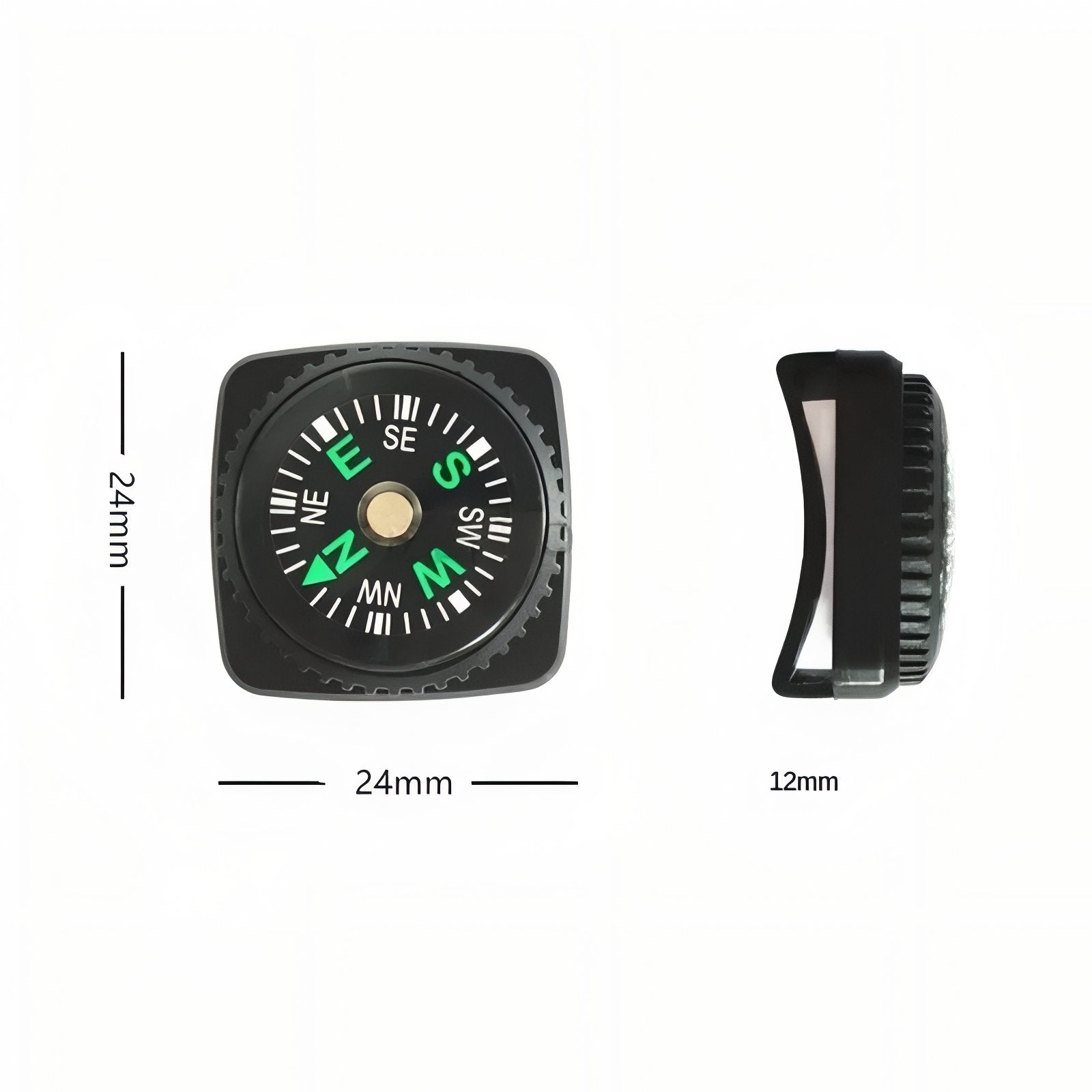 Boussole Pour Montre guide des dimensions - Noir