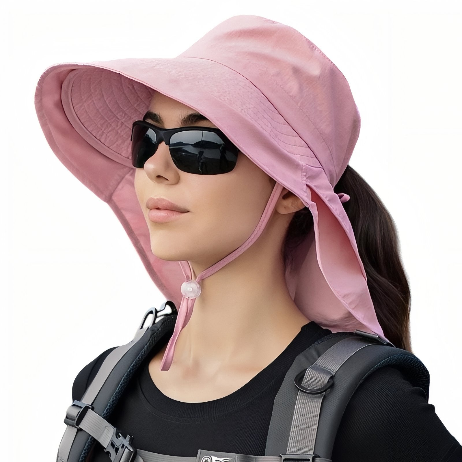 Chapeau Soleil Randonnée Femme - Rose Pâle - 56-58cm
