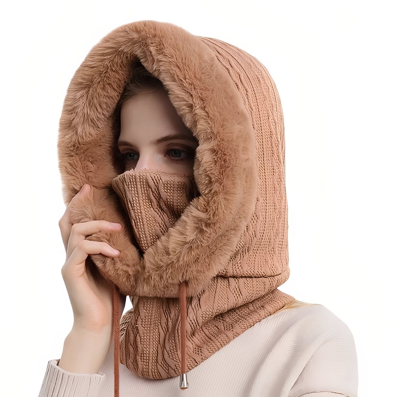 Echarpe Capuche Femme - Marron - 56-59CM