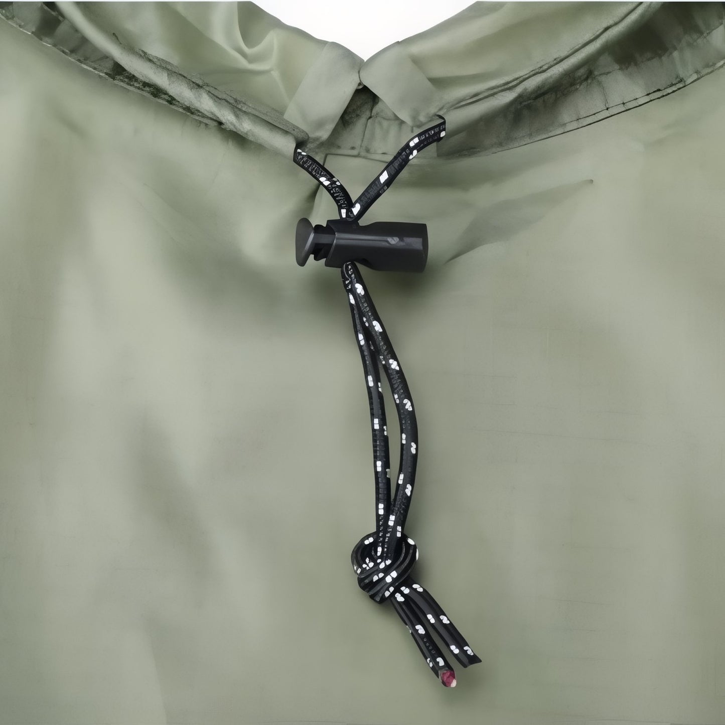 Poncho Pluie Randonnée gros plan cordon de serrage - Noir - Noir (avec poche du milieu) - Vert Olive (avec poche du milieu) - Vert Olive