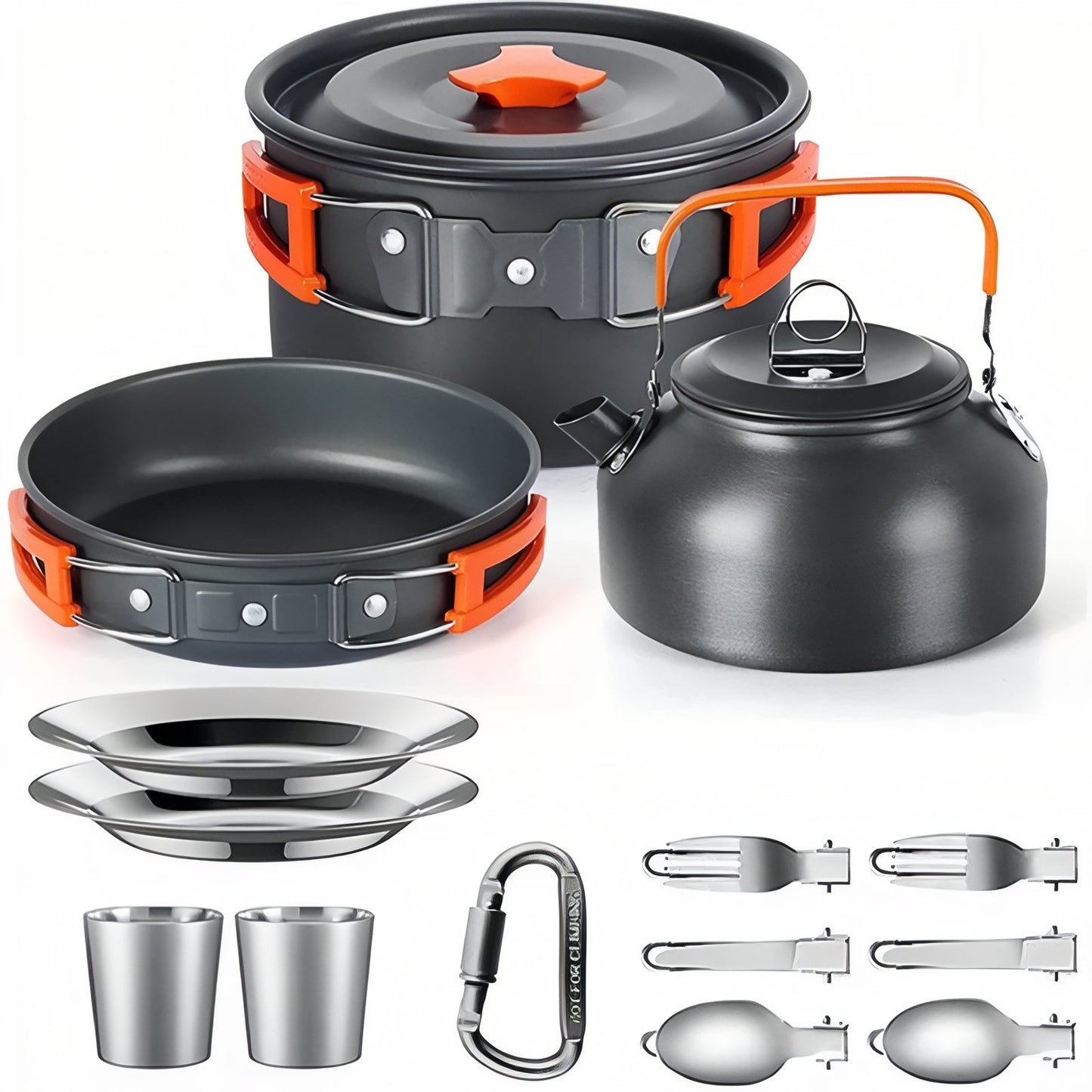 Popote Trek 2 Personnes - Noir et Orange