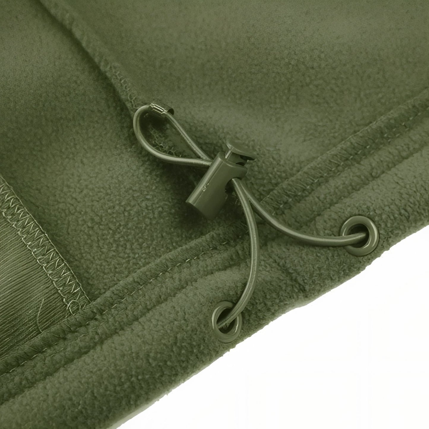 Veste Militaire Polaire gros plan cordon de serrage - Vert Olive - Bleu Marine - Noir - Gris Anthracite