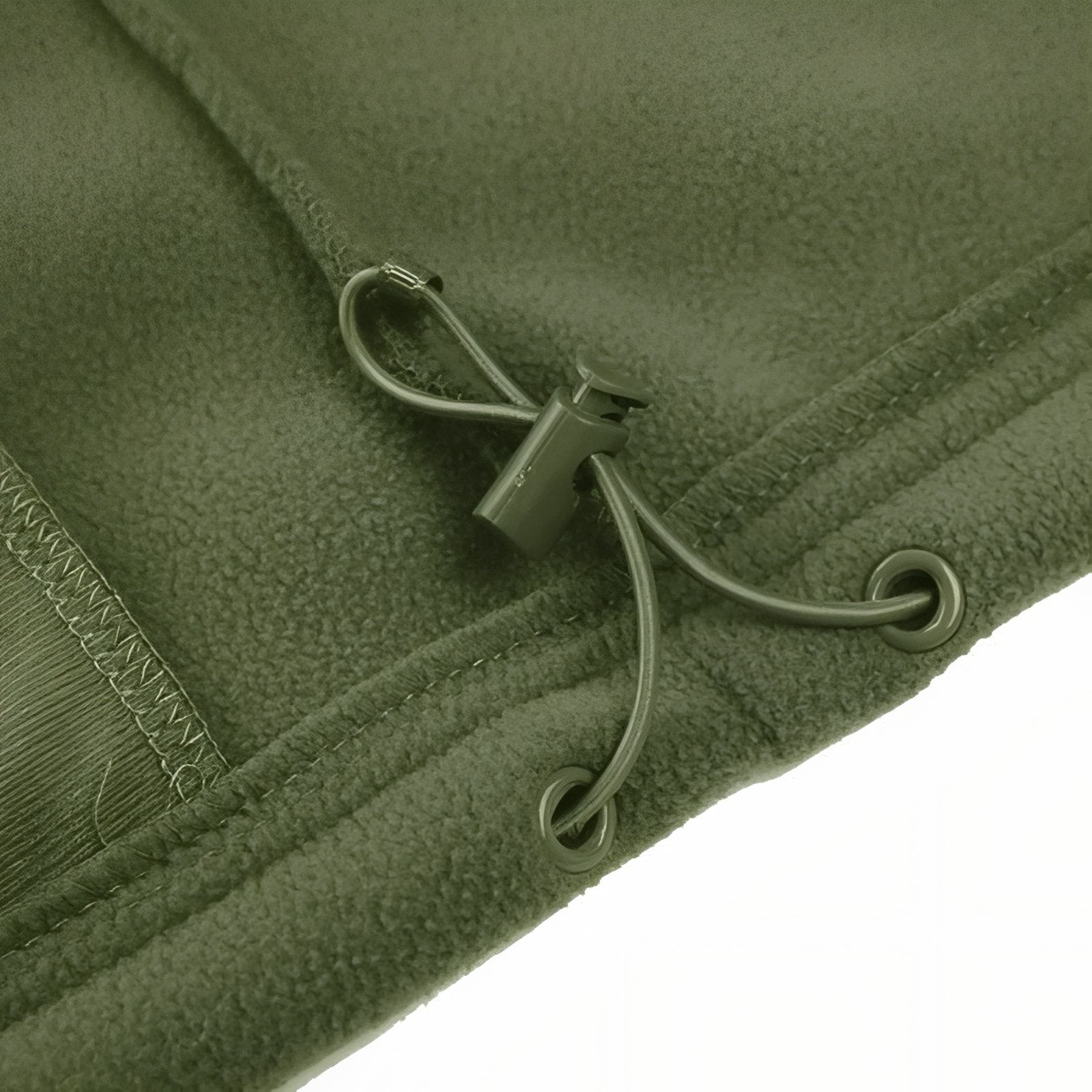Veste Militaire Polaire gros plan cordon de serrage - Vert Olive - Bleu Marine - Noir - Gris Anthracite