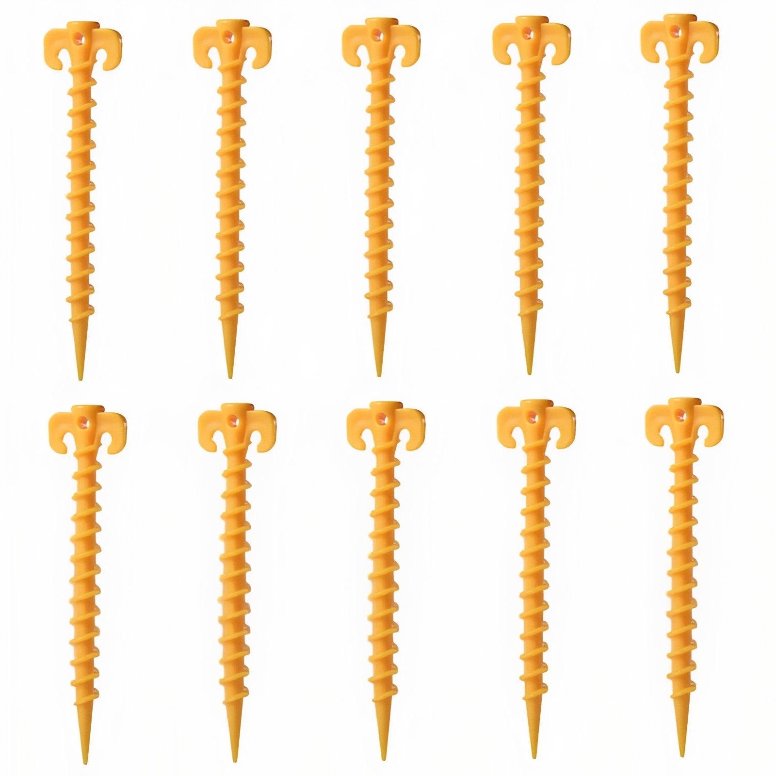 Piquet De Tente À Visser 10Pcs - Jaune Pâle
