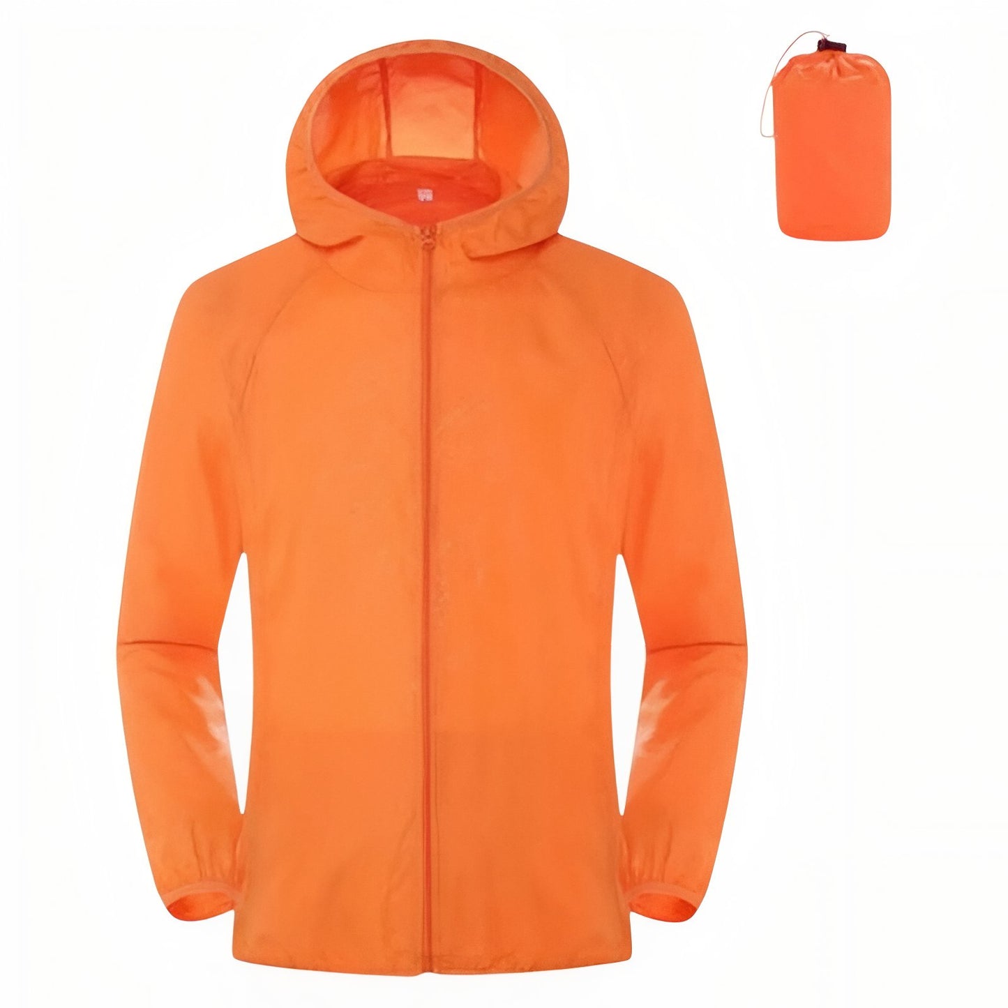 Veste Imperméable Légère - Orange Fluo