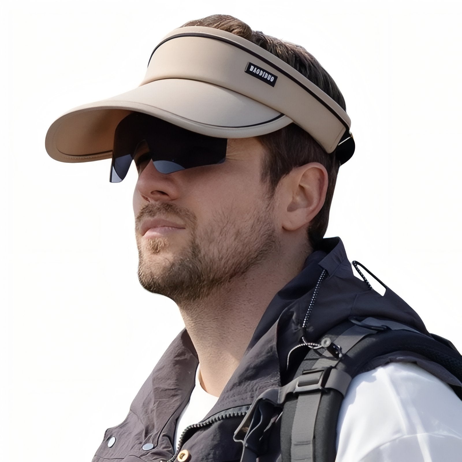 Casquette Visière avec Lunette Intégré - Beige - 56-60cm
