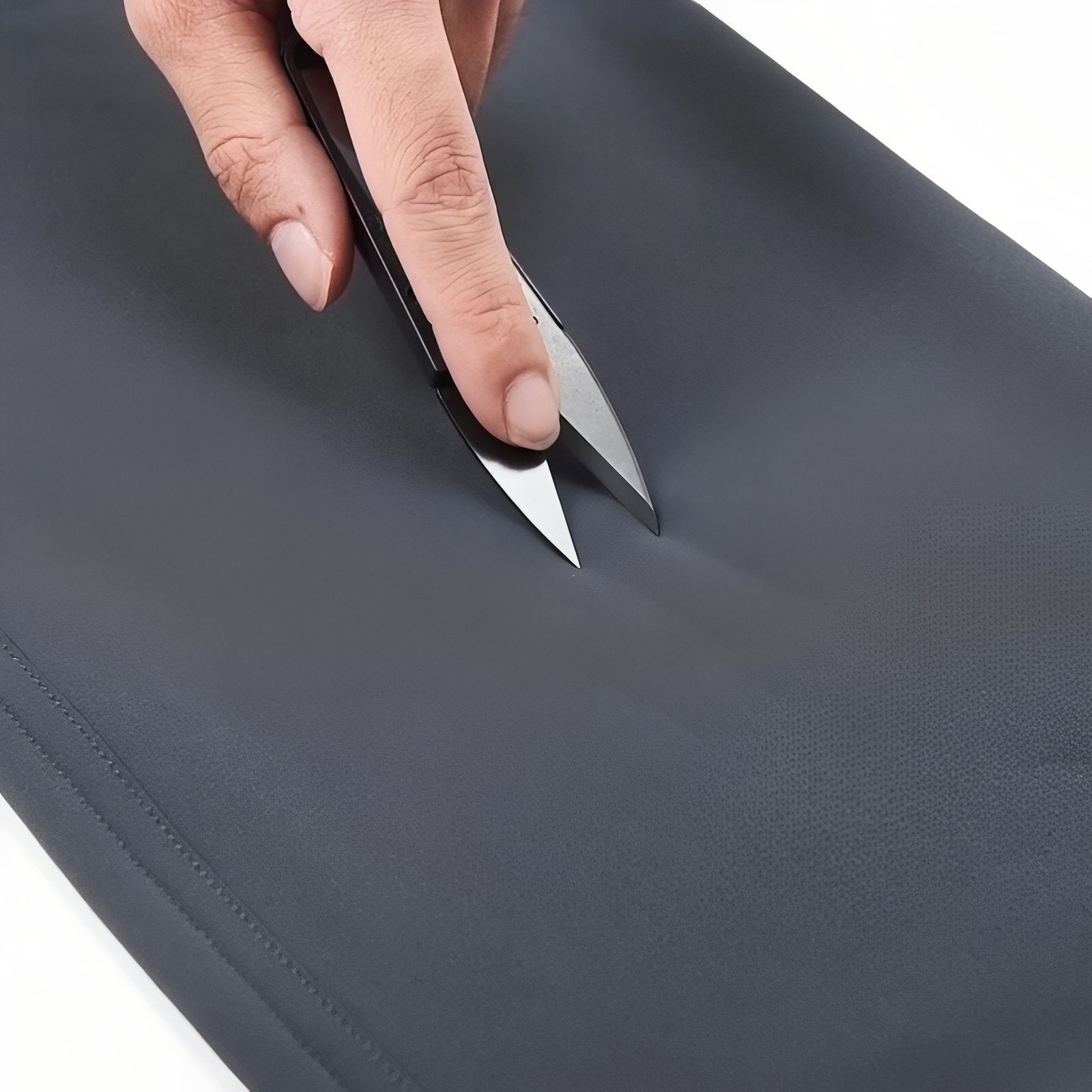 Pantalon Randonnée Doublé Polaire Homme gros plan matière - Vert Foncé - Noir Profond - Gris Anthracite