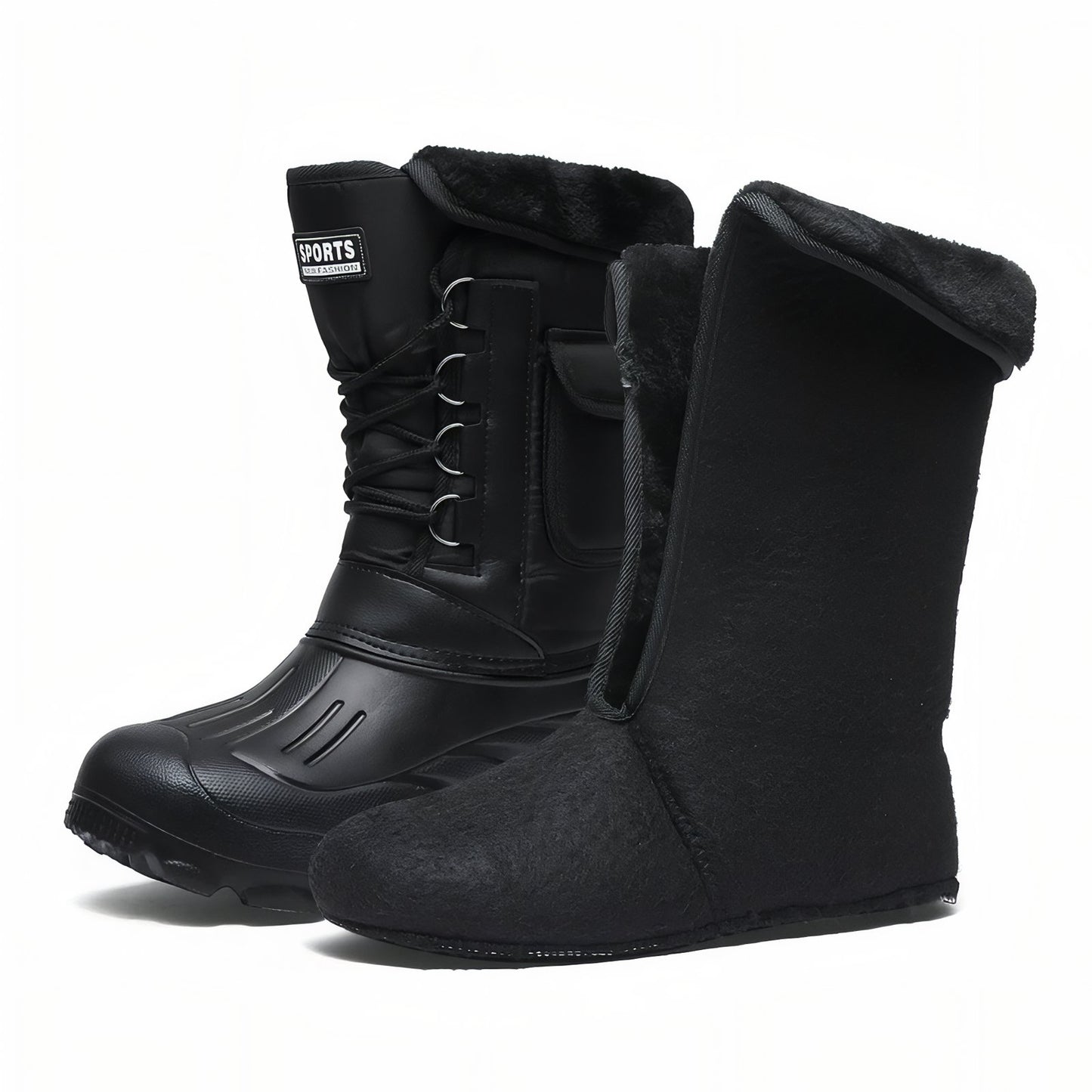 Botte Randonnée Neige Homme deux modèles différents - Noir