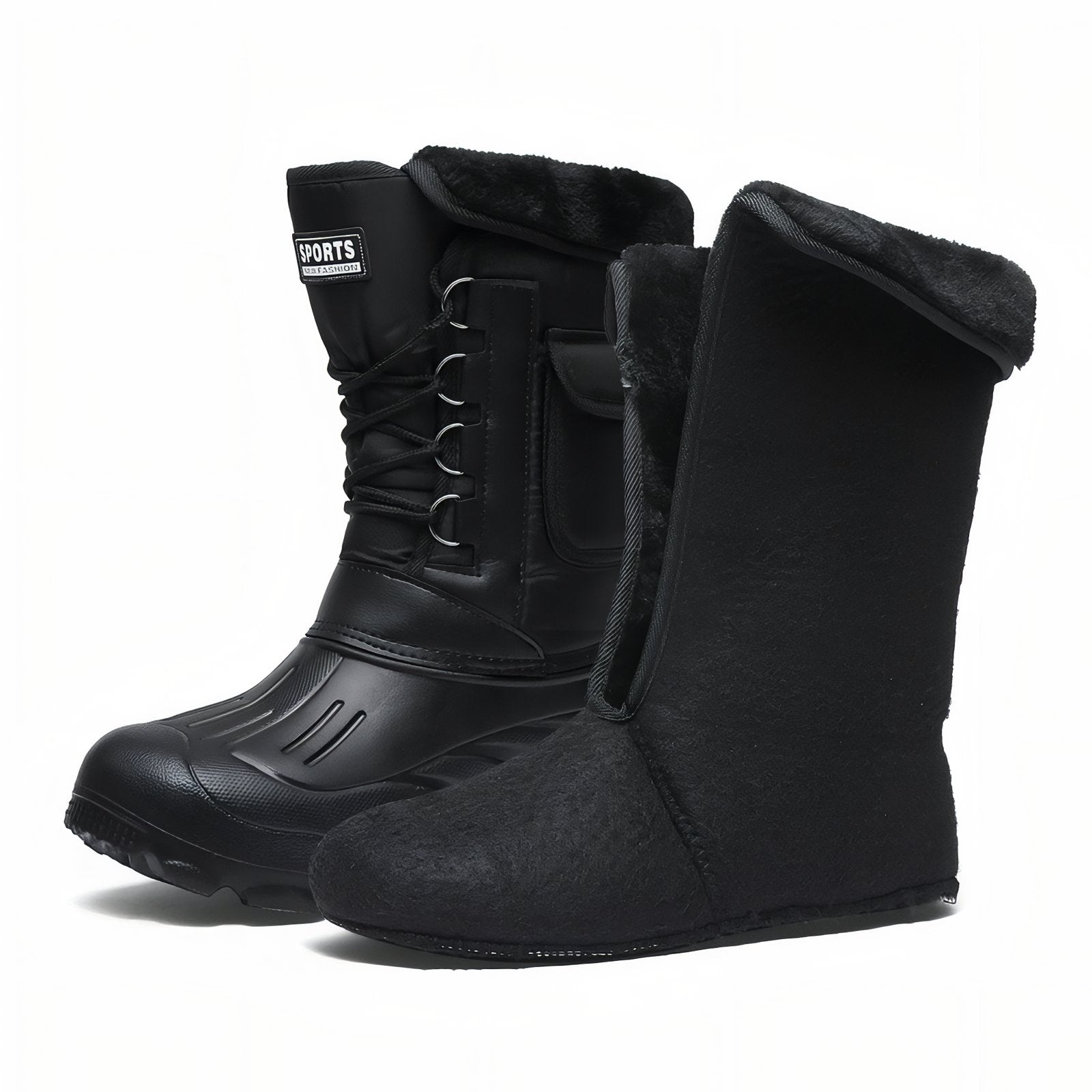 Botte Randonnée Neige Homme deux modèles différents - Noir