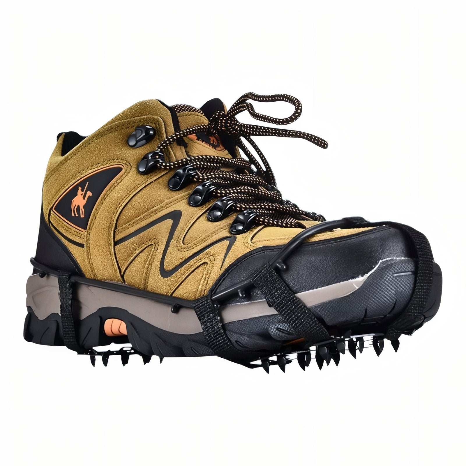 Crampons Antidérapants Randonnée 24 Dents gros plan sur chaussure - 32-39 - 40-45