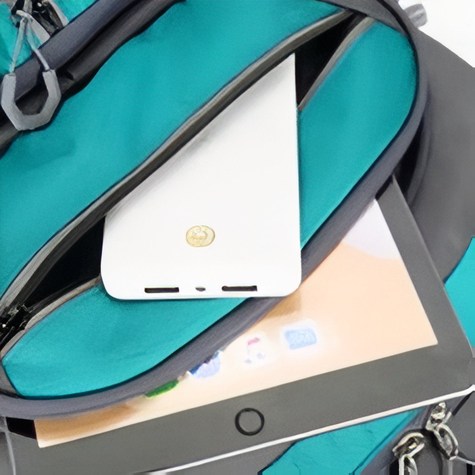Sac à Dos Randonnée Multi-Poches 55L compartiment ouvert - Turquoise et Gris - Gris Foncé et Noir - Gris Foncé et Bleu Marine - Noir Profond - Orange et Gris