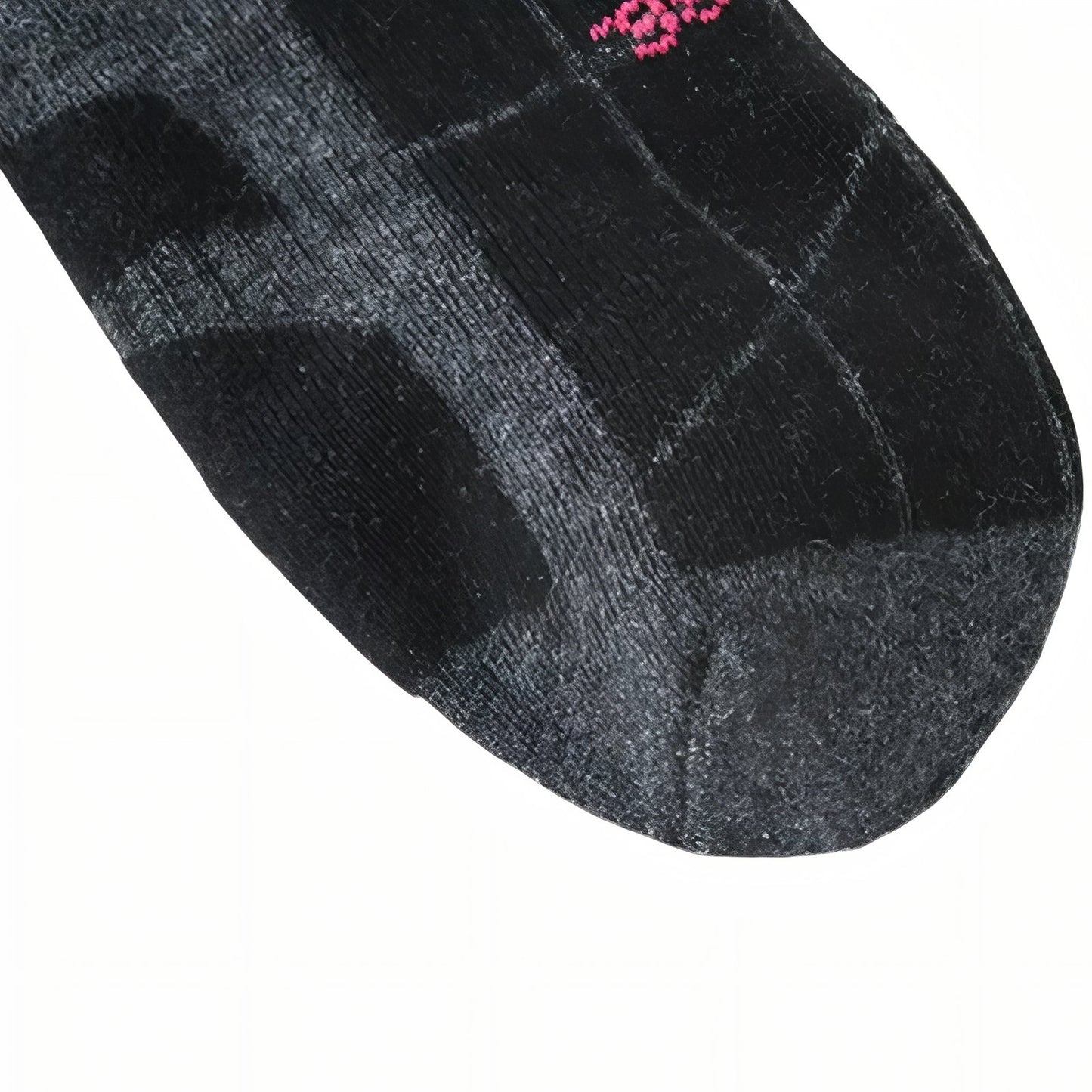 Chaussettes Randonnée Mérinos gros plan du pied - Gris et Rose - Gris et Vert Fluo - Gris Clair et Noir - Gris Foncé et Noir - Noir et Gris - Noir et Orange