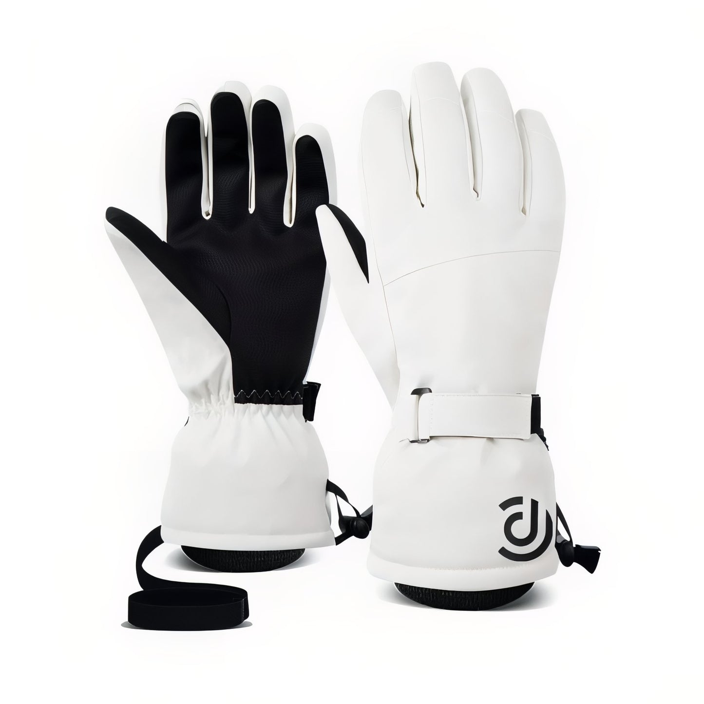 Gants Randonnée Hiver Homme - Blanc et Noir