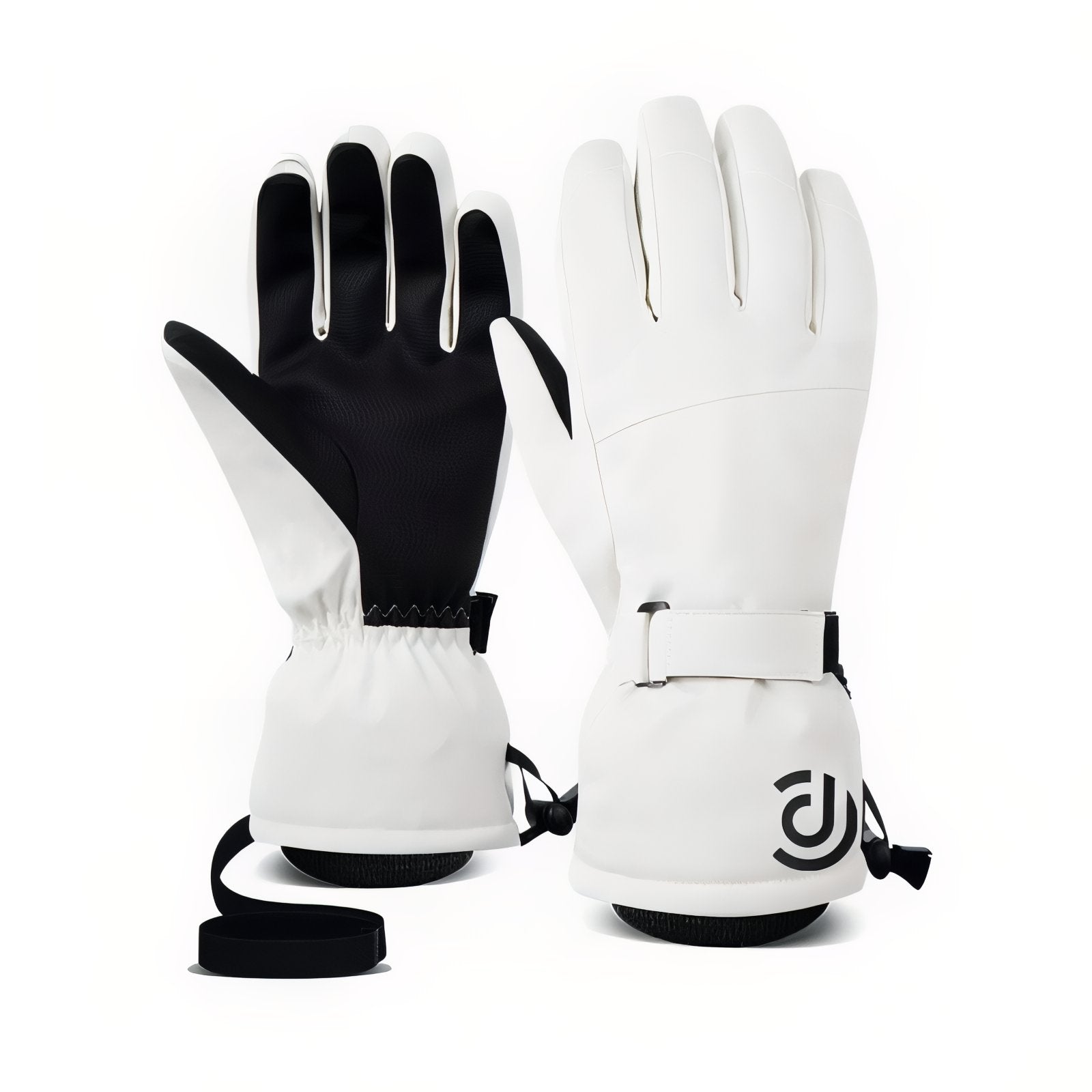Gants Randonnée Hiver Homme - Blanc et Noir