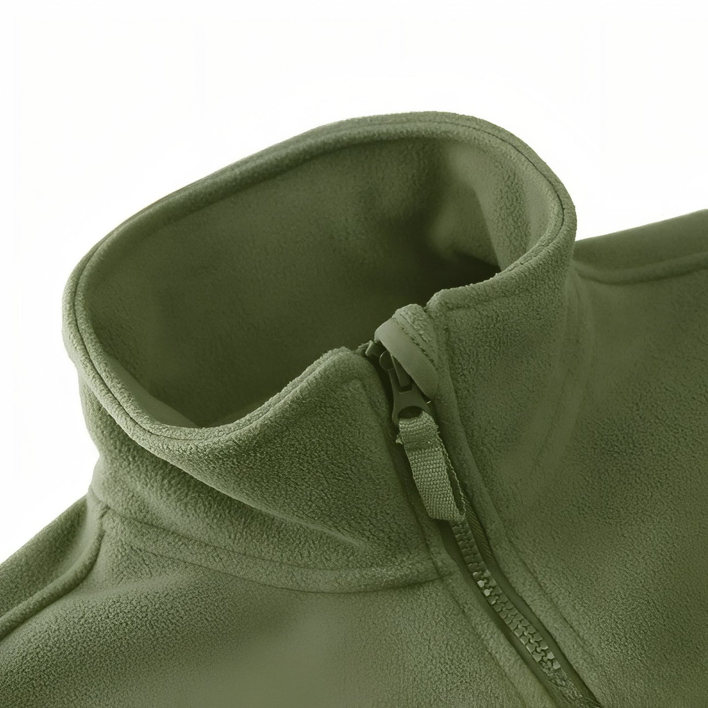 Veste Militaire Polaire gros plan col zippé - Vert Olive - Bleu Marine - Noir - Gris Anthracite