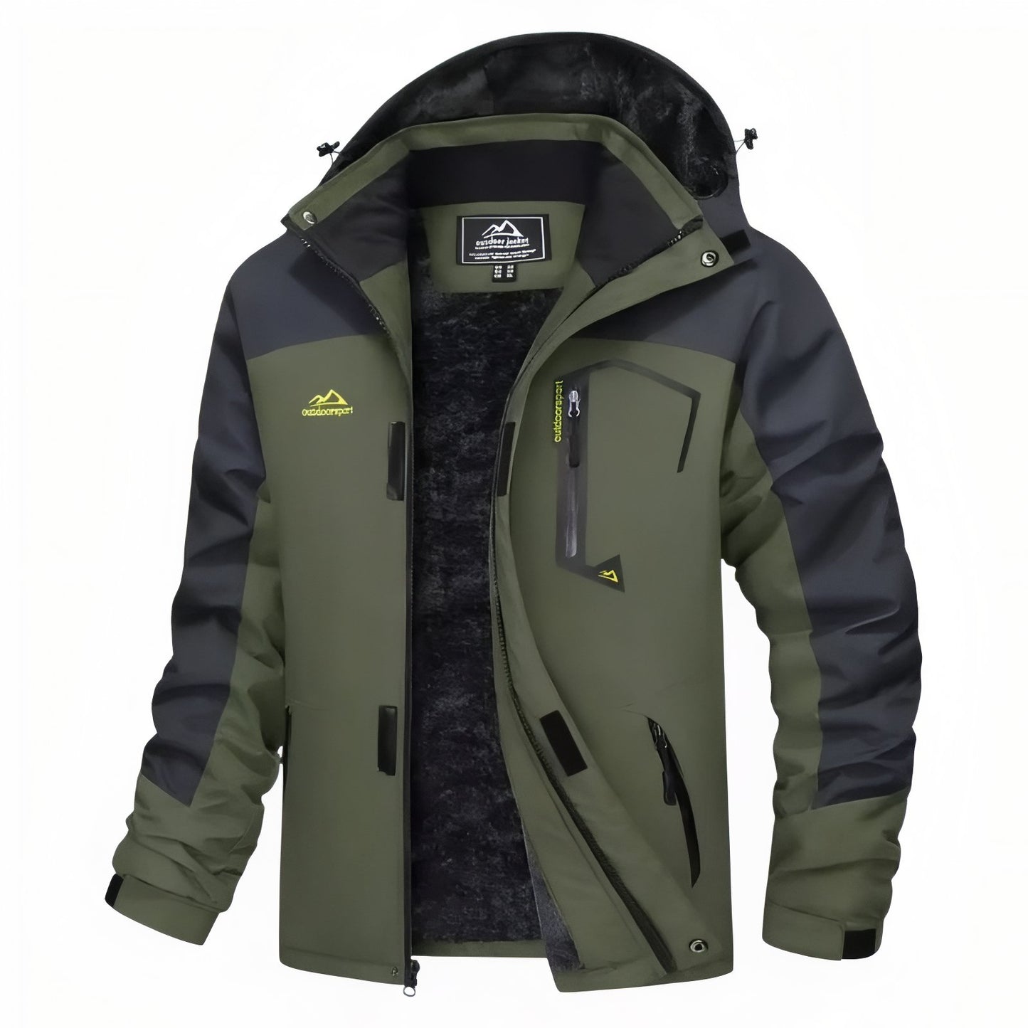 Veste Chaude Randonnée Homme - Vert Olive