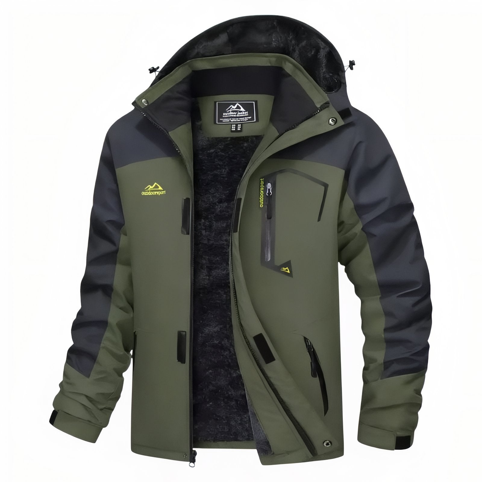 Veste Chaude Randonnée Homme - Vert Olive