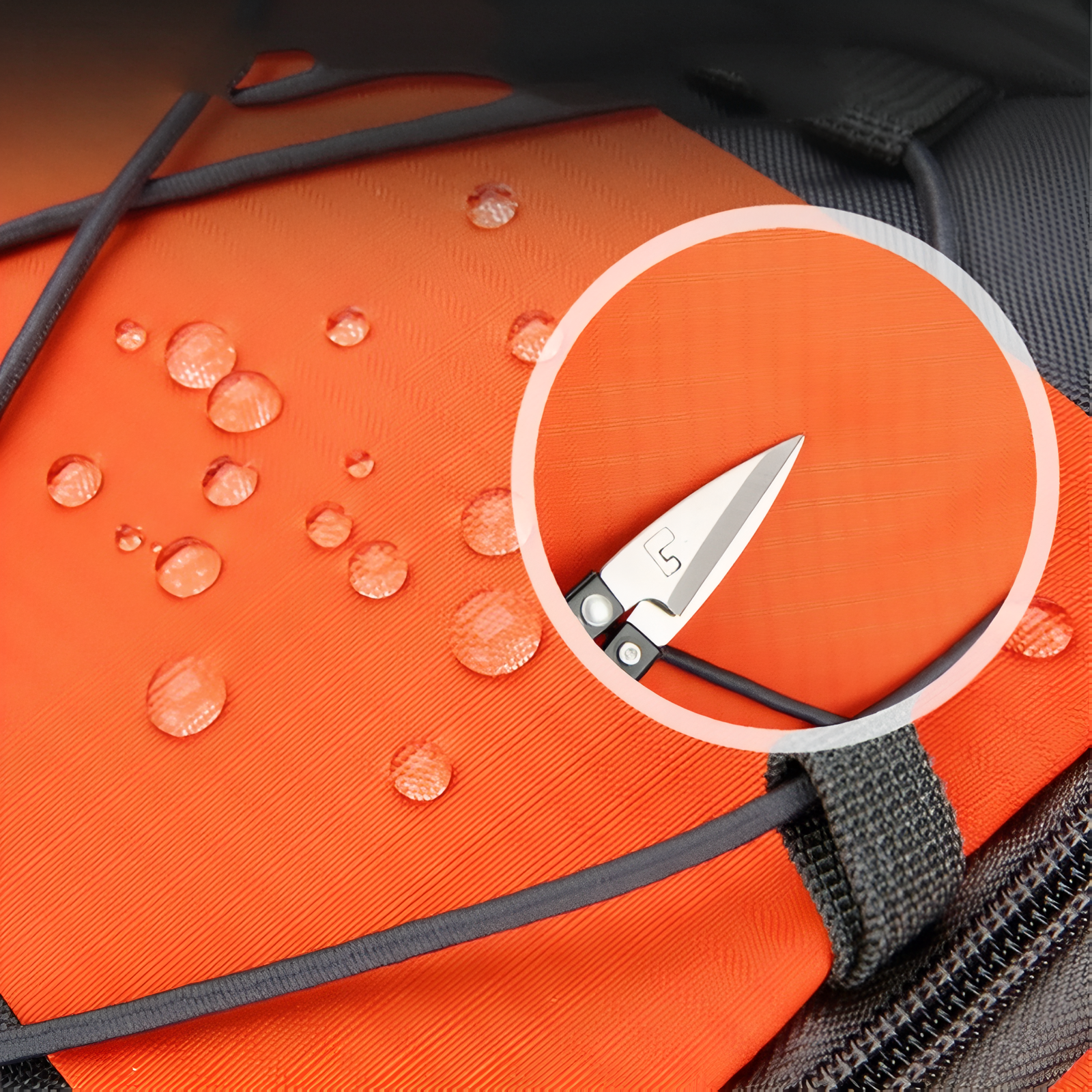 Sac à Dos Léger Pour Randonnée 30L gros plan matière imperméable - Orange et Gris - Vert Foncé et Gris - Gris Foncé et Bleu Marine - Bleu et Gris - Rouge et Gris - Noir Charbon