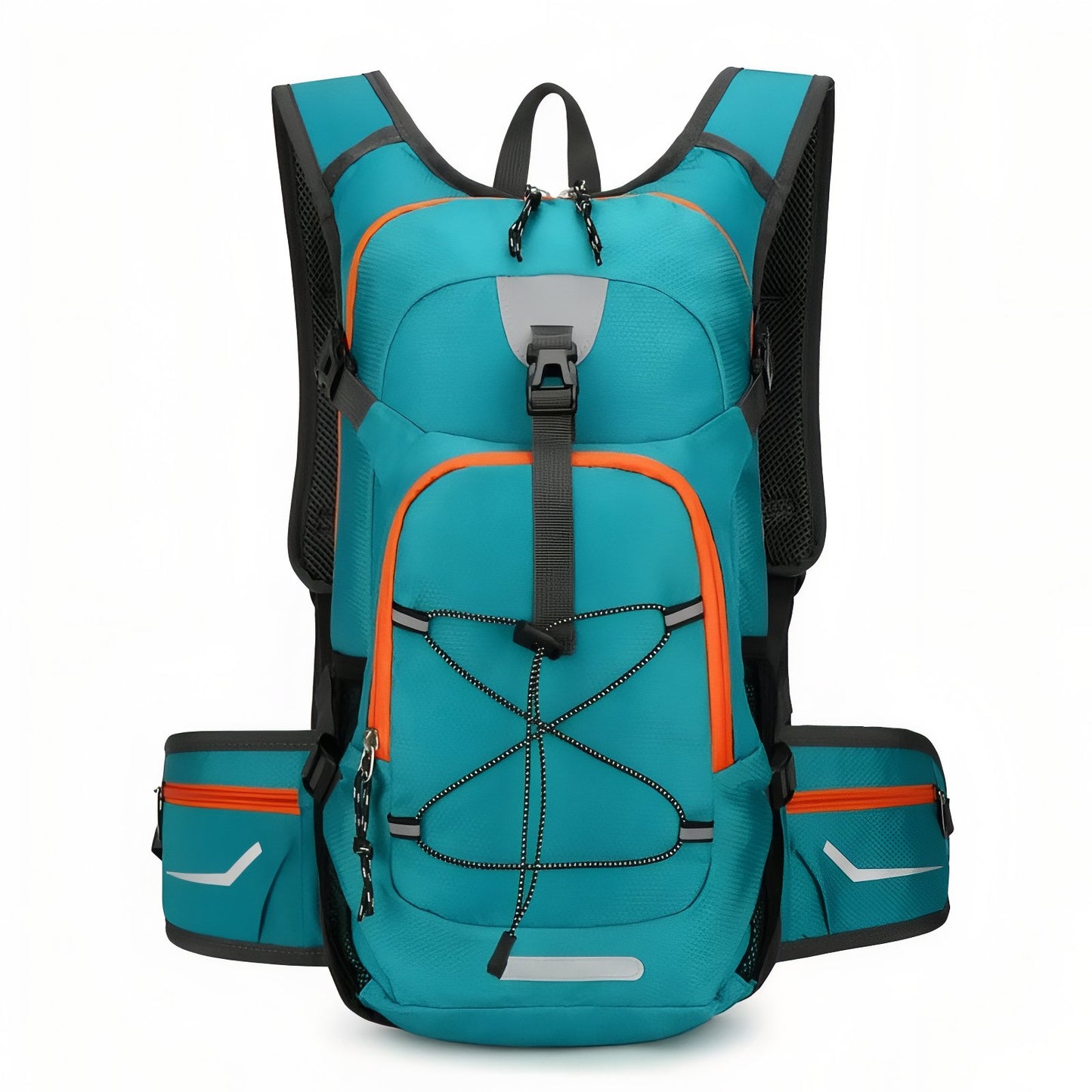 Sac à Dos Randonnée Avec Trou Pour Poche À Eau - Turquoise et Orange