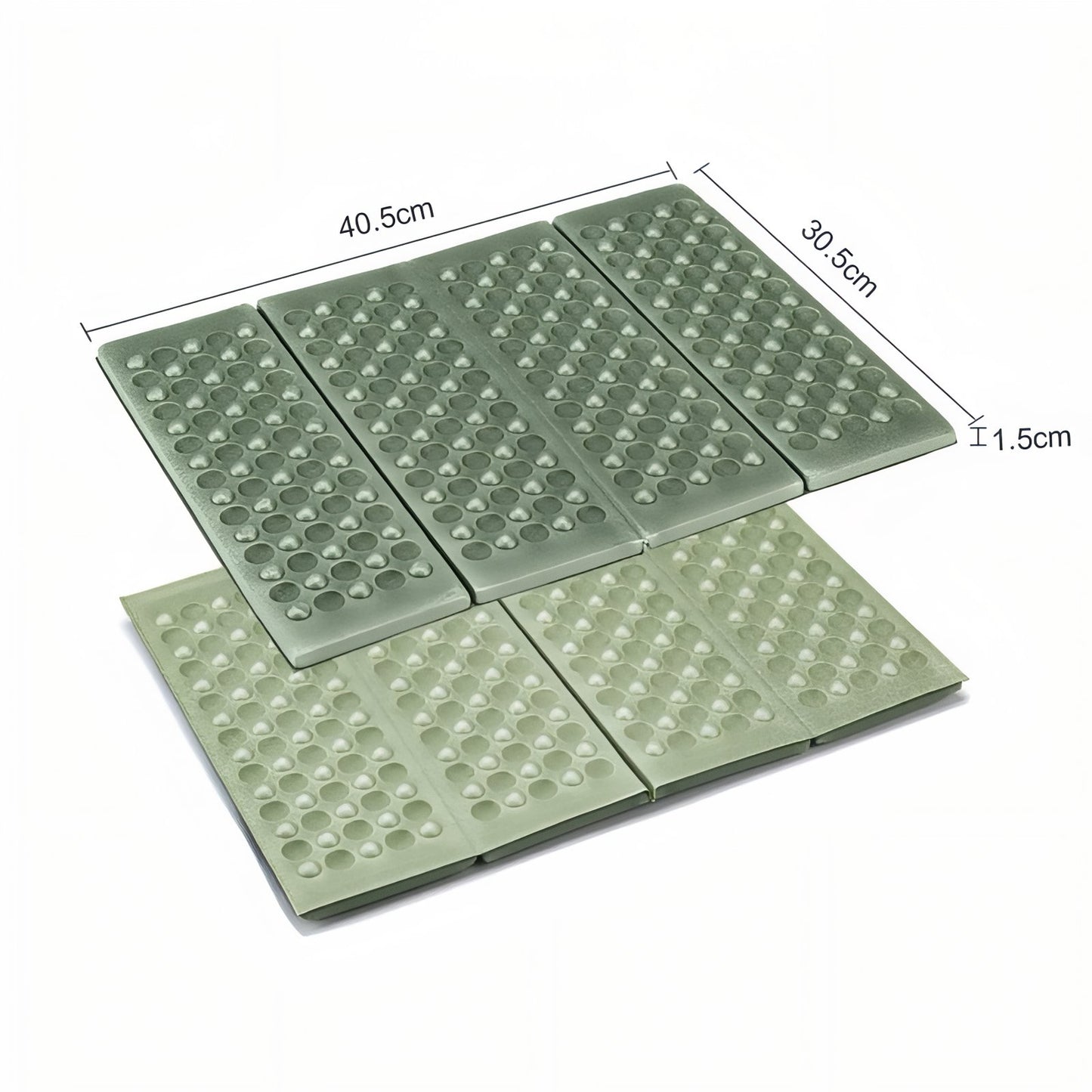 Coussin D'Assise Randonnée 36g guide des dimensions - Vert Sauge - Beige Clair