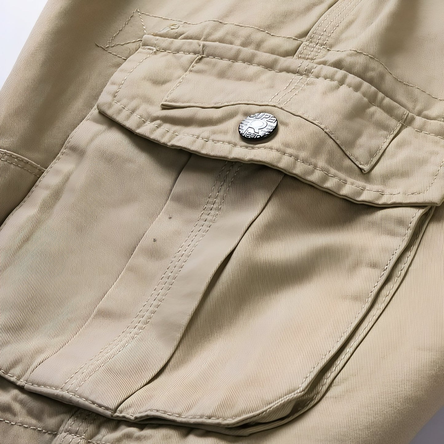Bermuda Homme Randonnée gros plan poche - Beige Clair - Gris Clair - Noir - Bleu Marine - Vert Olive