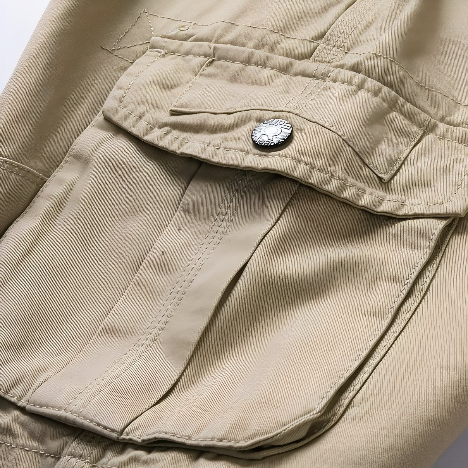 Bermuda Homme Randonnée gros plan poche - Beige Clair - Gris Clair - Noir - Bleu Marine - Vert Olive