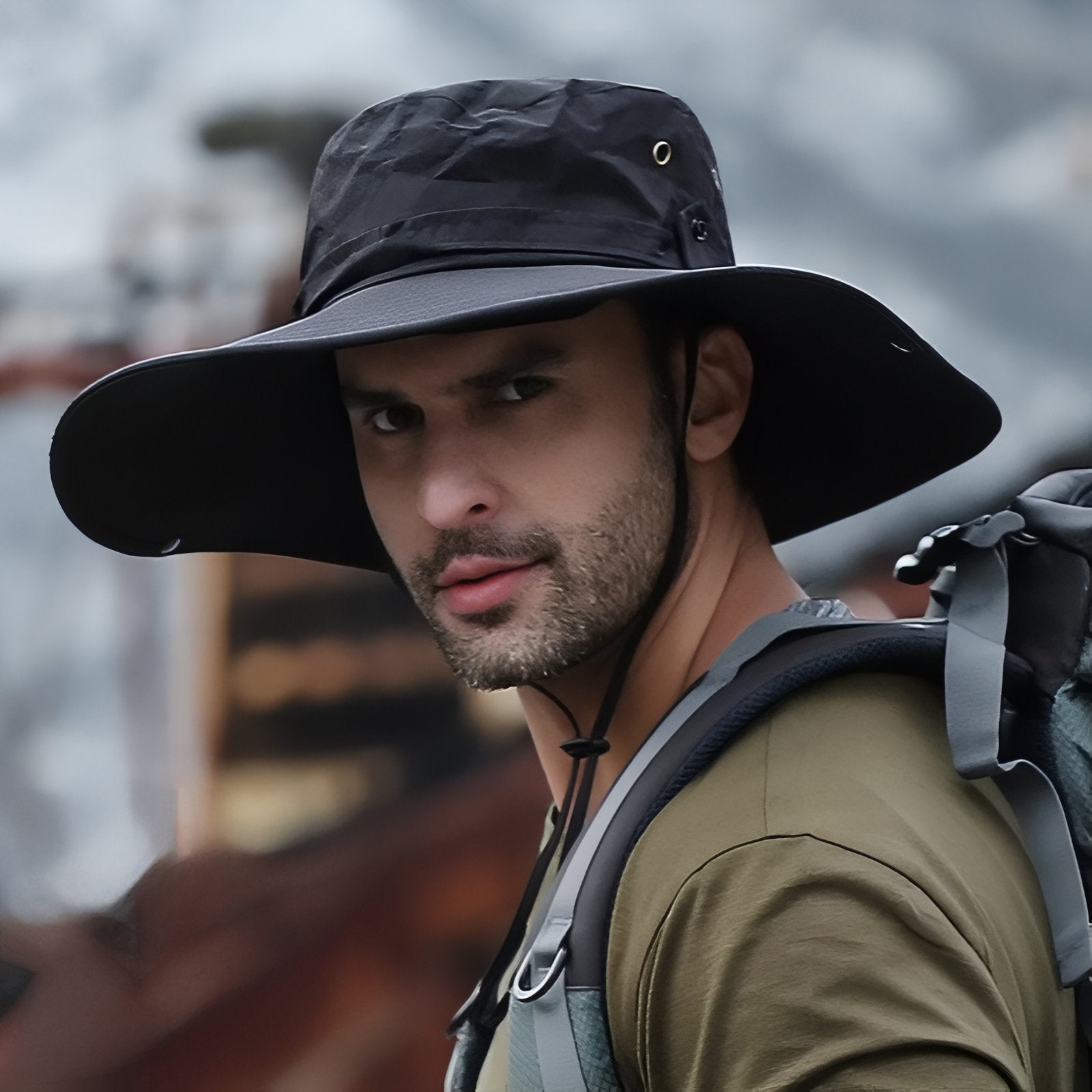 Chapeau D'Aventurier Randonnée - Noir - 58-60 cm
