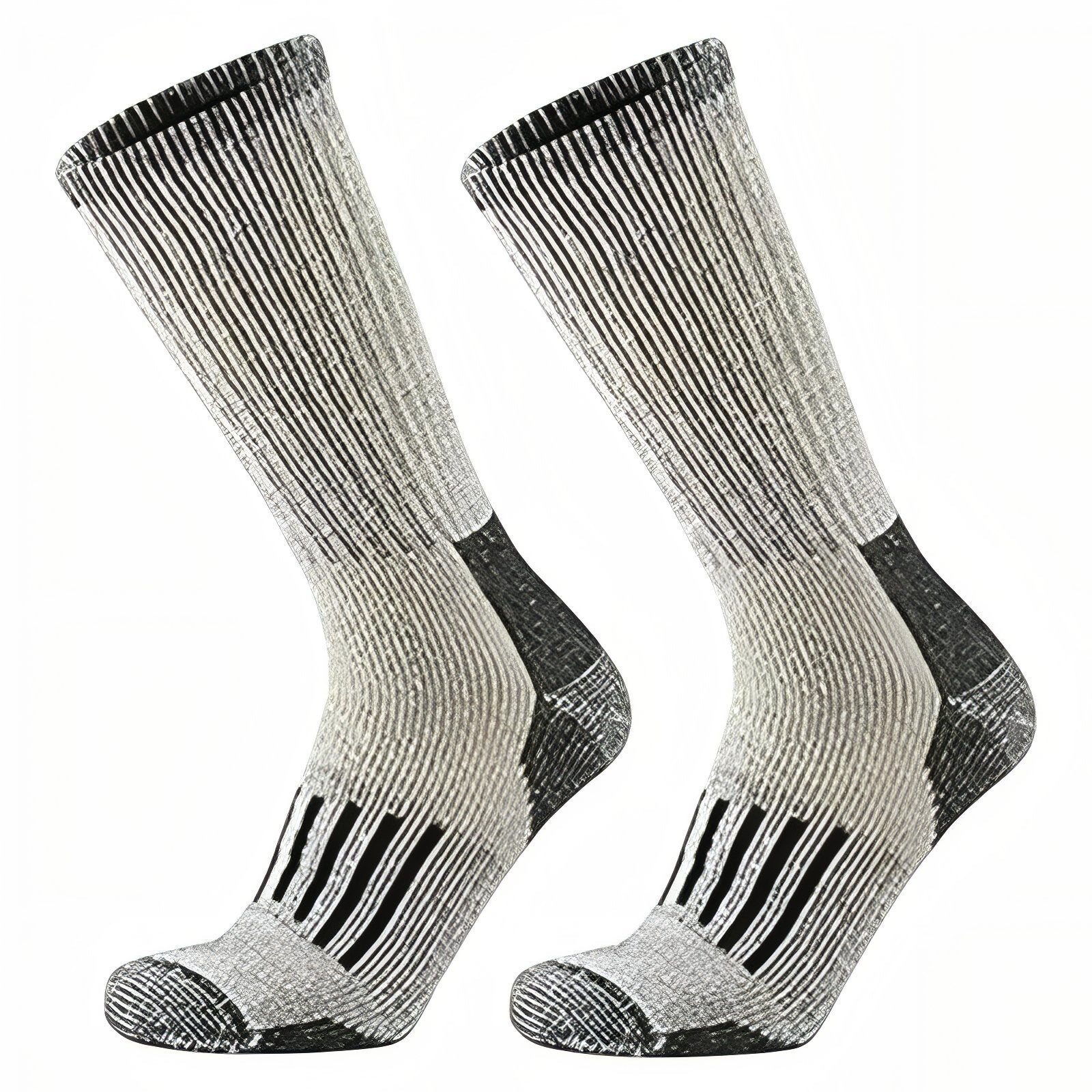 Chaussettes de Randonnée En Laine - Noir et Gris Foncé