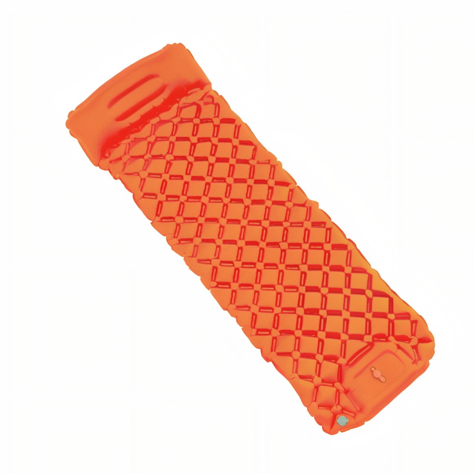 Matelas Gonflable Avec Coussin 1 Personne - Orange Fluo - 190cmx60cmx5cm