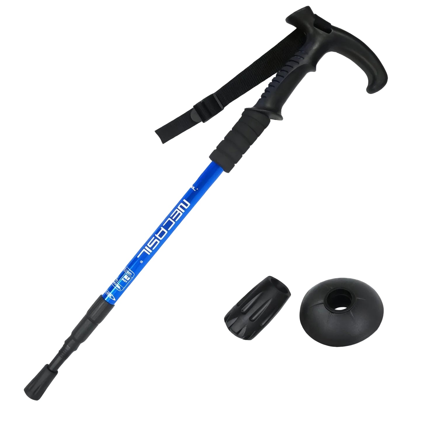 Bâton Marche Nordique Télescopique - Bleu Cobalt - 1 Bâton