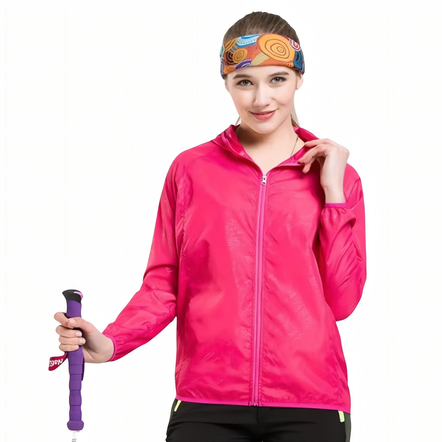 Veste Imperméable Légère portée à la main - Bleu Ciel - Blanc - Jaune Fluo - Bleu - Gris Argenté - Noir - Rose Pâle - Rose Fluo - Vert Fluo - Orange Fluo
