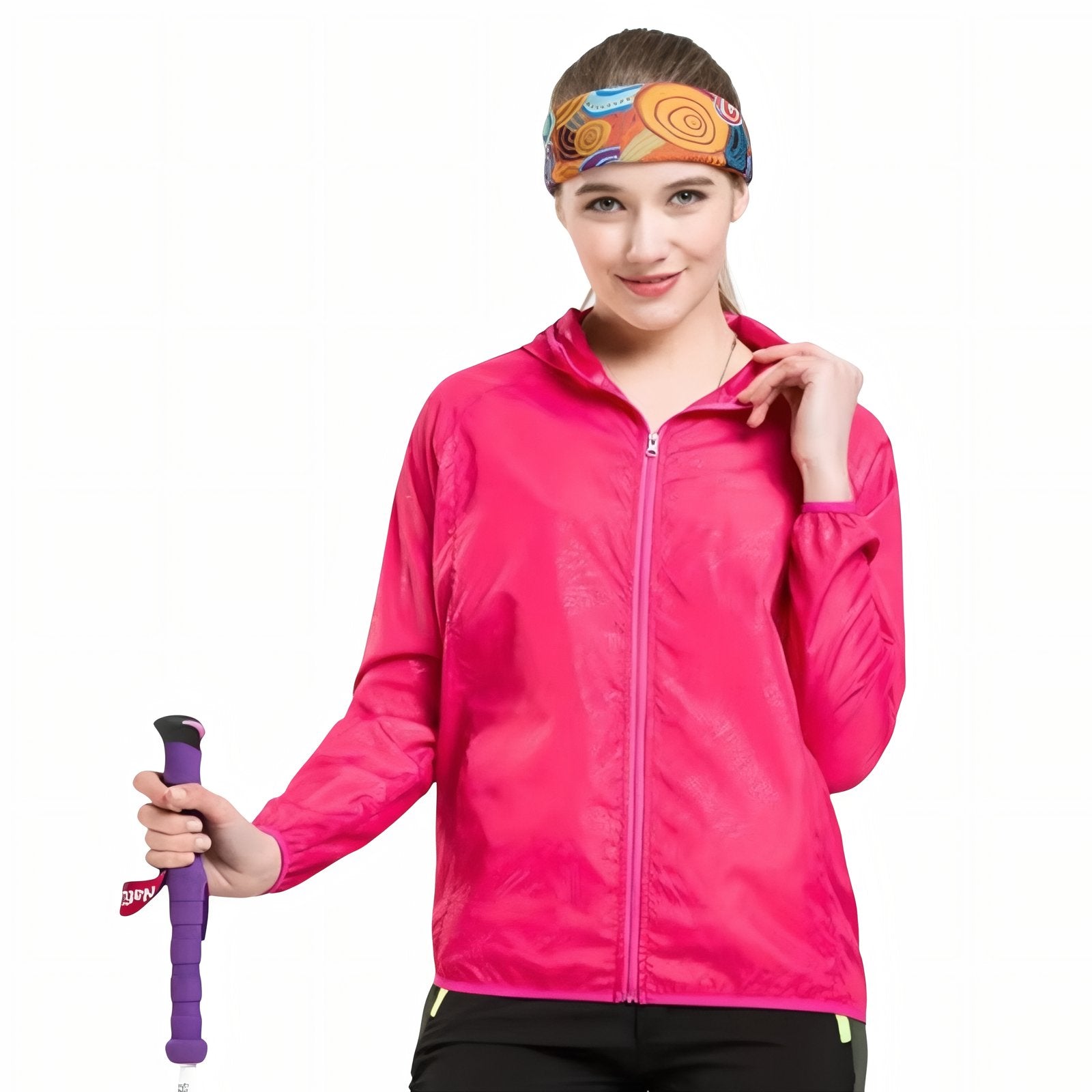 Veste Imperméable Légère portée à la main - Bleu Ciel - Blanc - Jaune Fluo - Bleu - Gris Argenté - Noir - Rose Pâle - Rose Fluo - Vert Fluo - Orange Fluo
