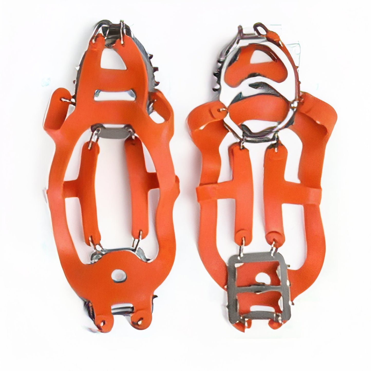 Crampons Randonnée Neige 18 Dents gros plan produit - Noir - Orange