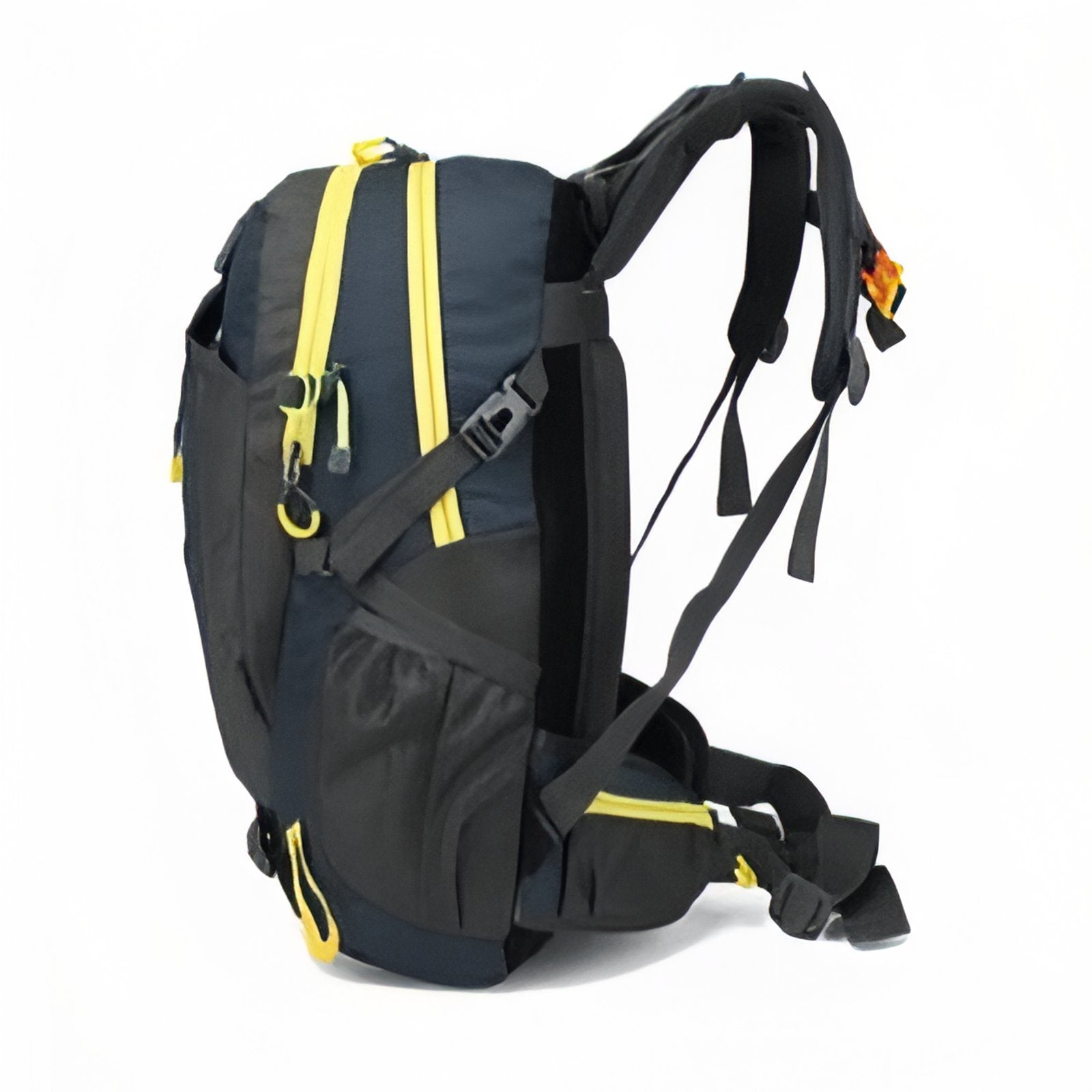 Sac à Dos Marche Randonnée 40L gros plan fermeture zippée - Vert Fluo - Gris - Bleu Cobalt - Orange - Noir et Jaune - Rouge - Turquoise - Violet - Noir et Rouge - Bleu Marine - Vert Olive