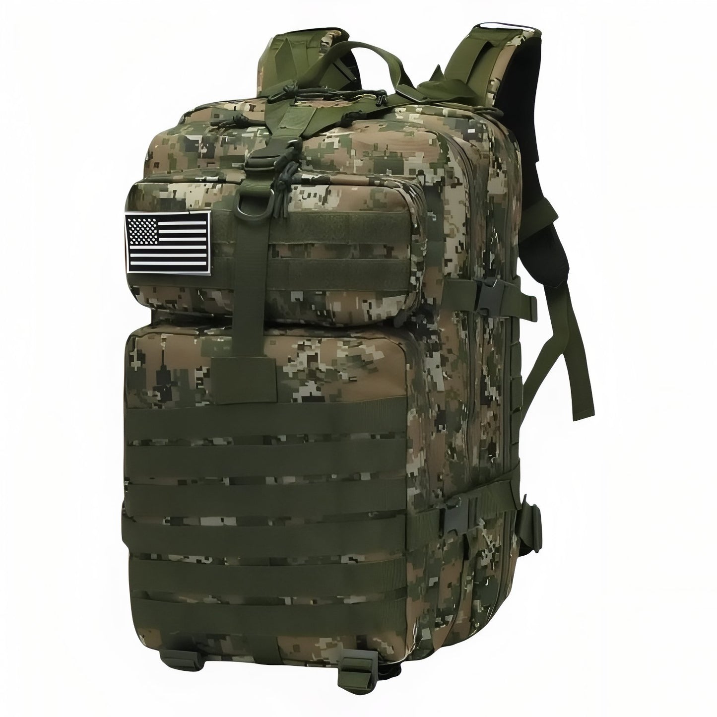 Sac à Dos Militaire Imperméable 30L/50L - Vert Camouflage (50L)