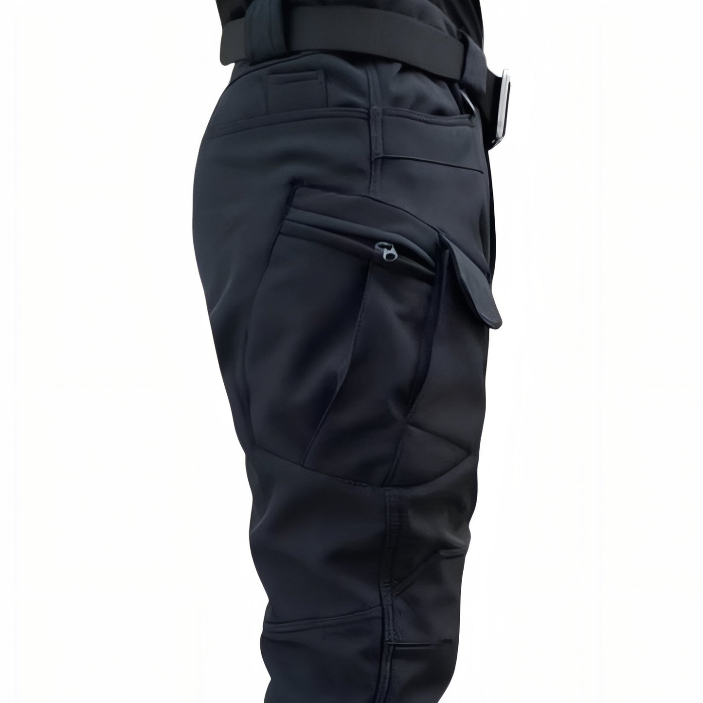 Pantalon Multi Poches Randonnée Homme gros plan poche latérale - Vert Olive - Gris Foncé - Noir Profond - Beige Sable