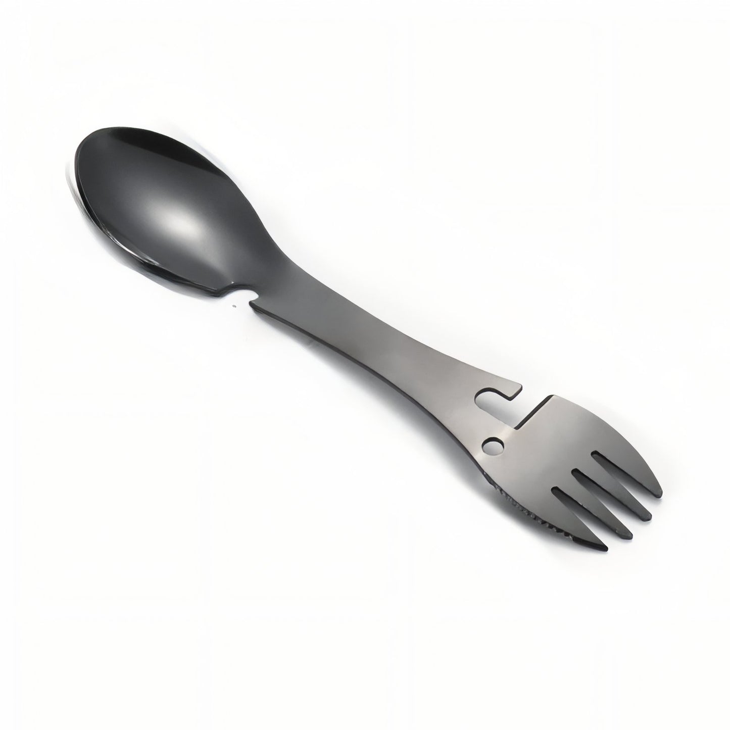 Cuillère Fourchette Randonnée  5 En 1 - Noir