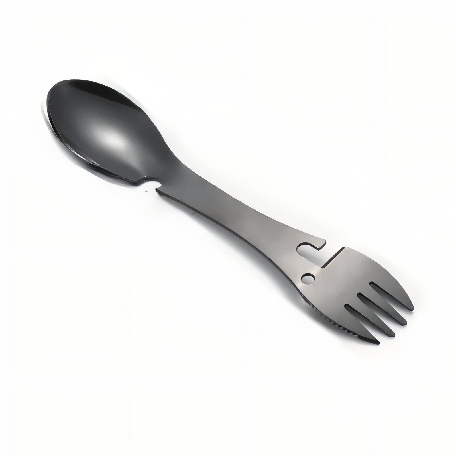 Cuillère Fourchette Randonnée  5 En 1 - Noir