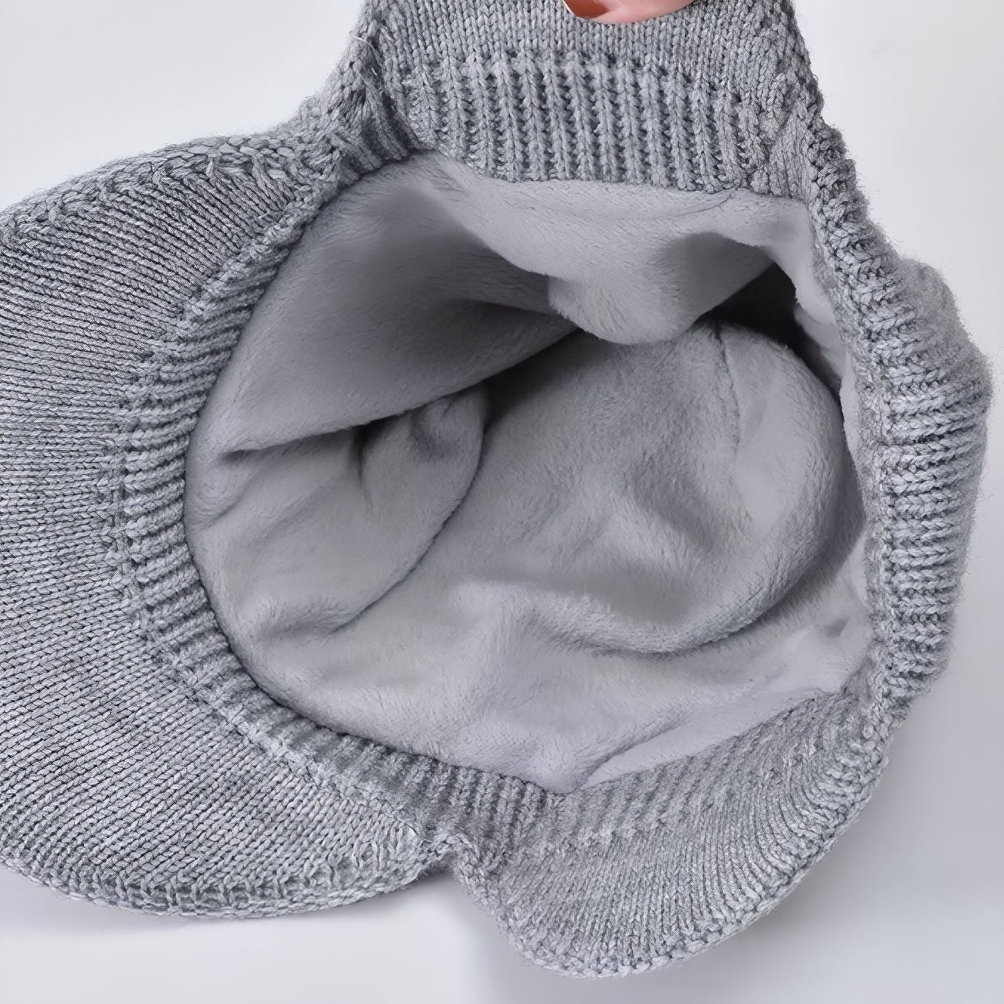 Bonnet Casquette Homme intérieur doublé doux - Gris Clair - Noir - Marron Clair - Beige - Gris Foncé - Bleu Marine
