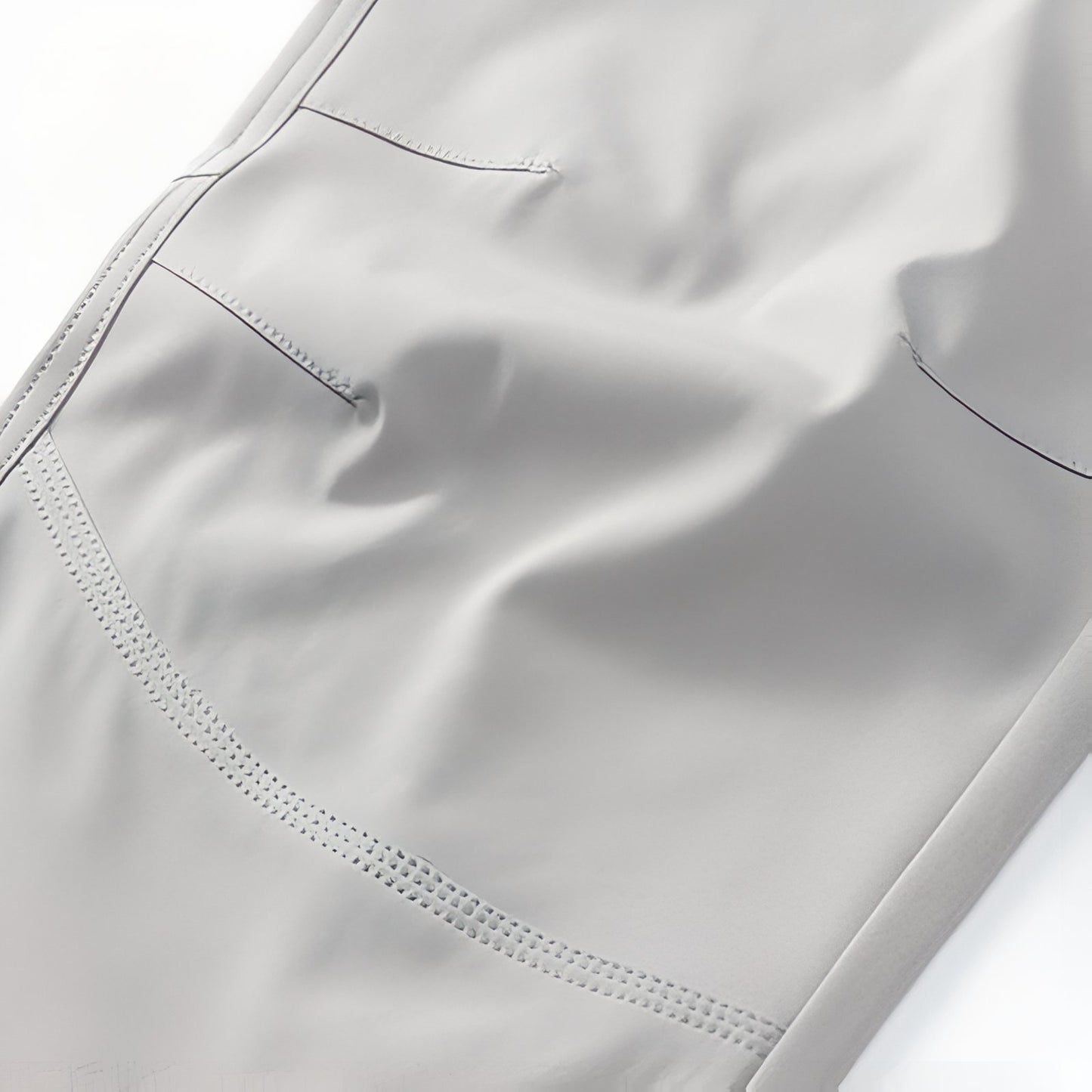 Pantalon Léger Randonnée Femme gros plan couture - Rose Poudré - Noir - Gris Clair